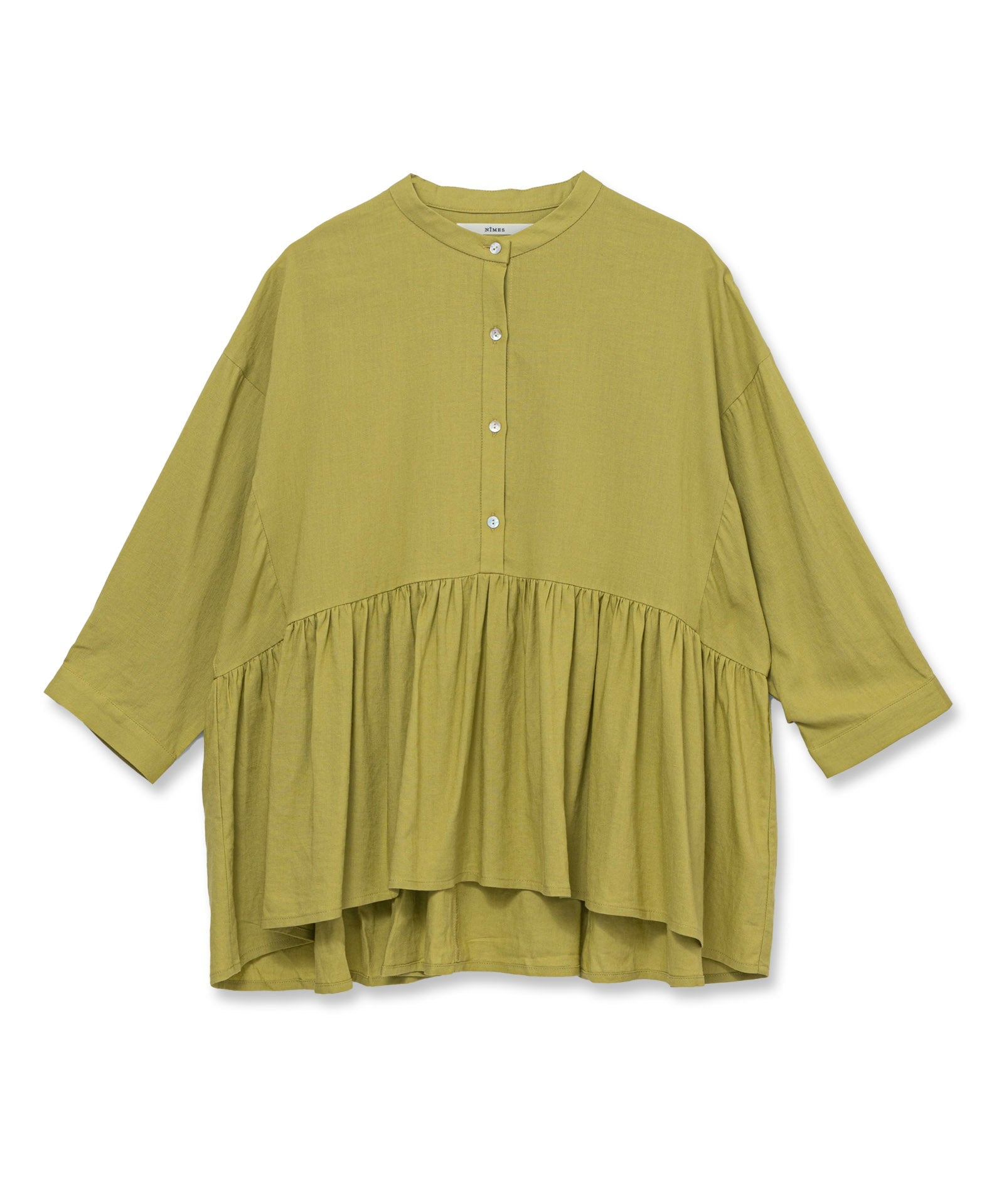 リネンレーヨンボリュームブラウス