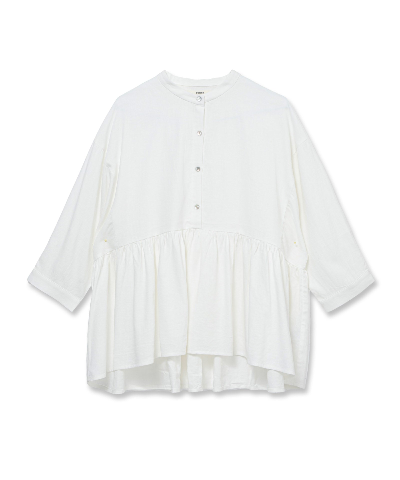 リネンレーヨンボリュームブラウス