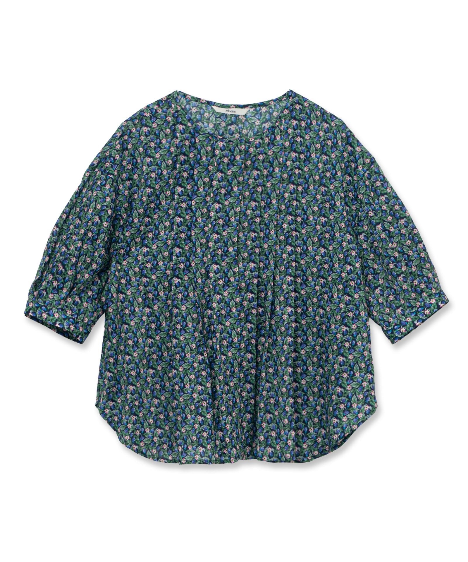 リバティプリントタックブラウス