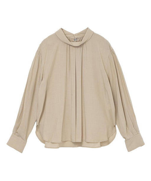 テンセルローンロールカラーブラウス