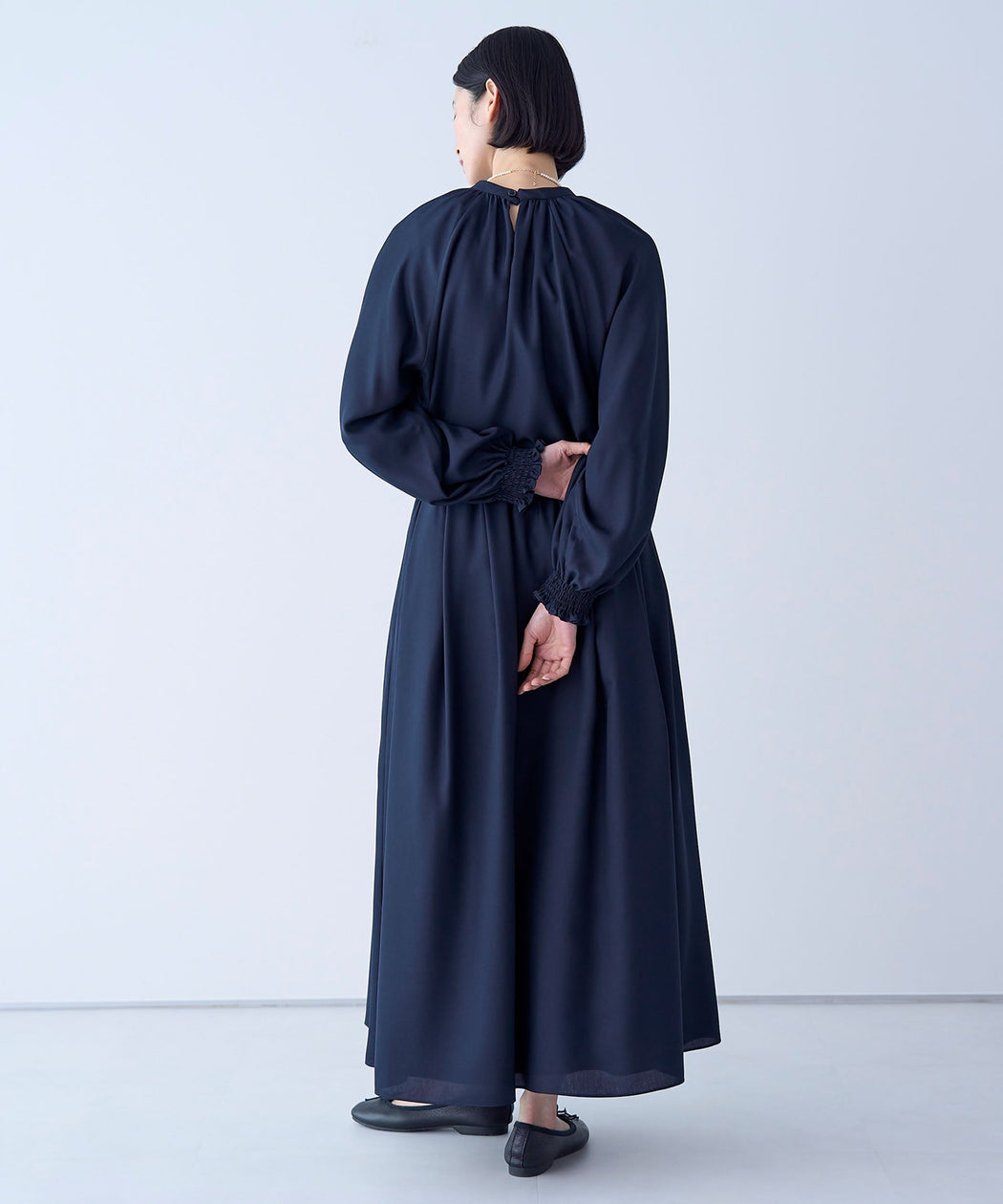タックロングスカート@ダークネイビー:H170 着用サイズ:1