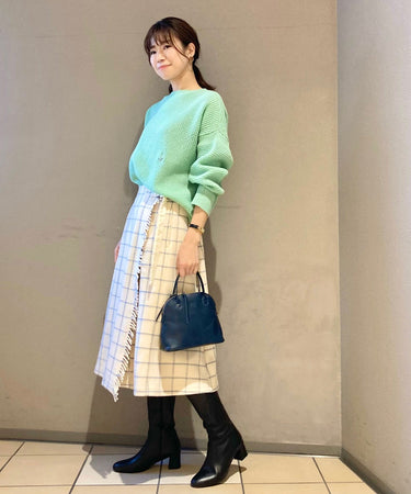 11.22 フリンジチェックラップスカート - LA MARINE FRANCAISE