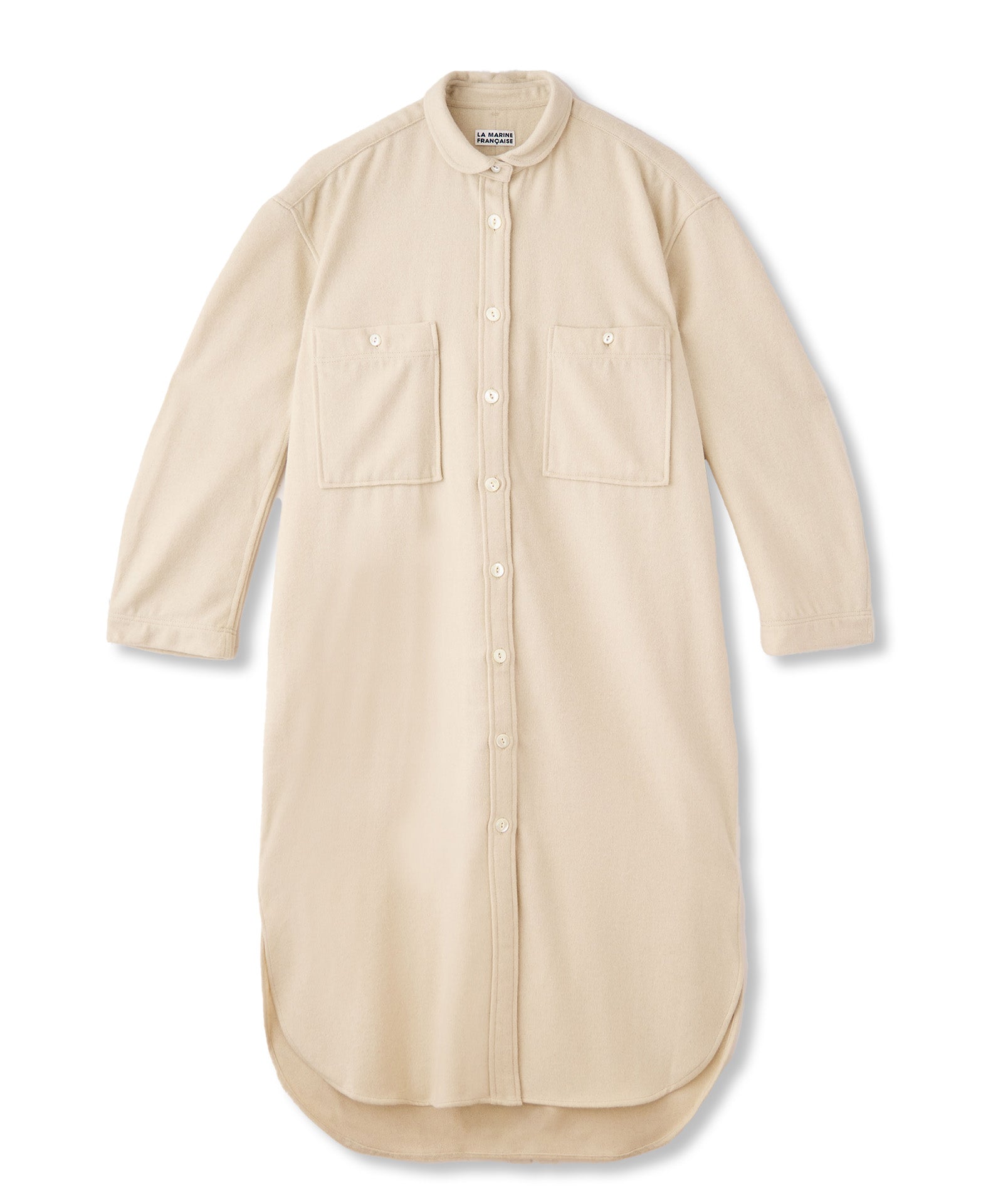 ウールジャージーシャツワンピース