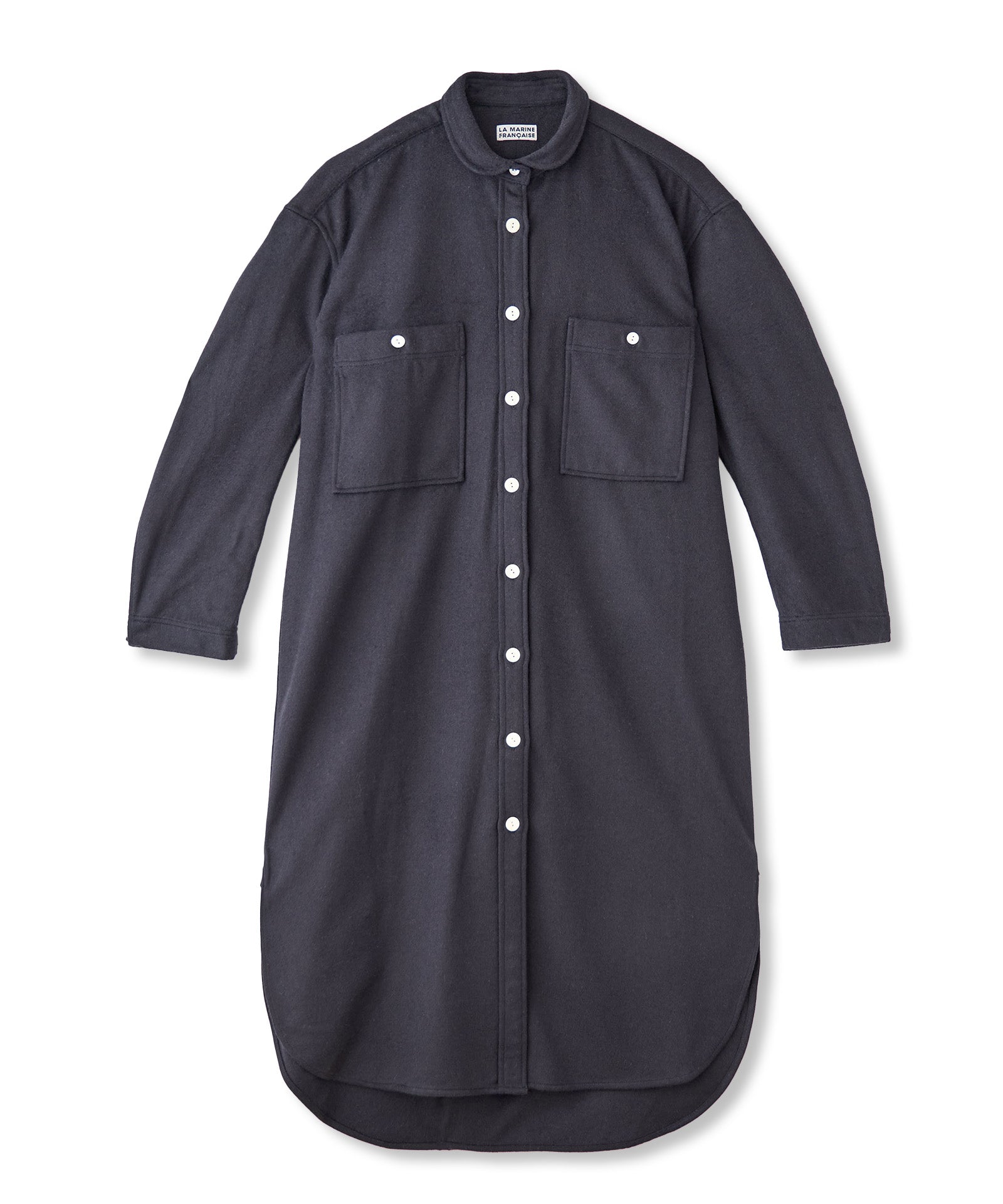 ウールジャージーシャツワンピース