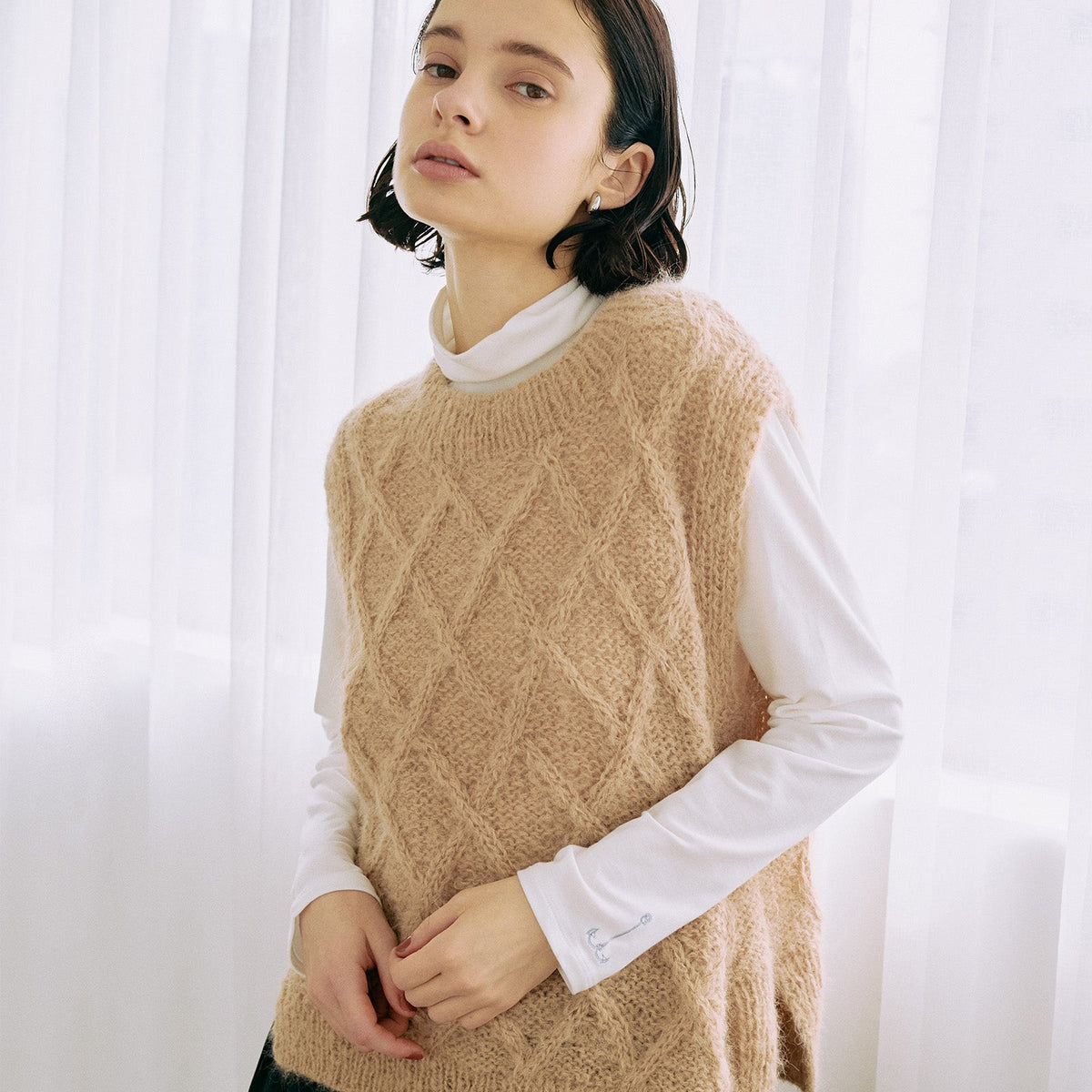PERU KNIT】SURIアルパカ柄編みベスト — LA MARINE FRANCAISE