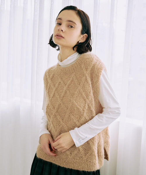 【PERU KNIT】SURIアルパカ柄編みベスト