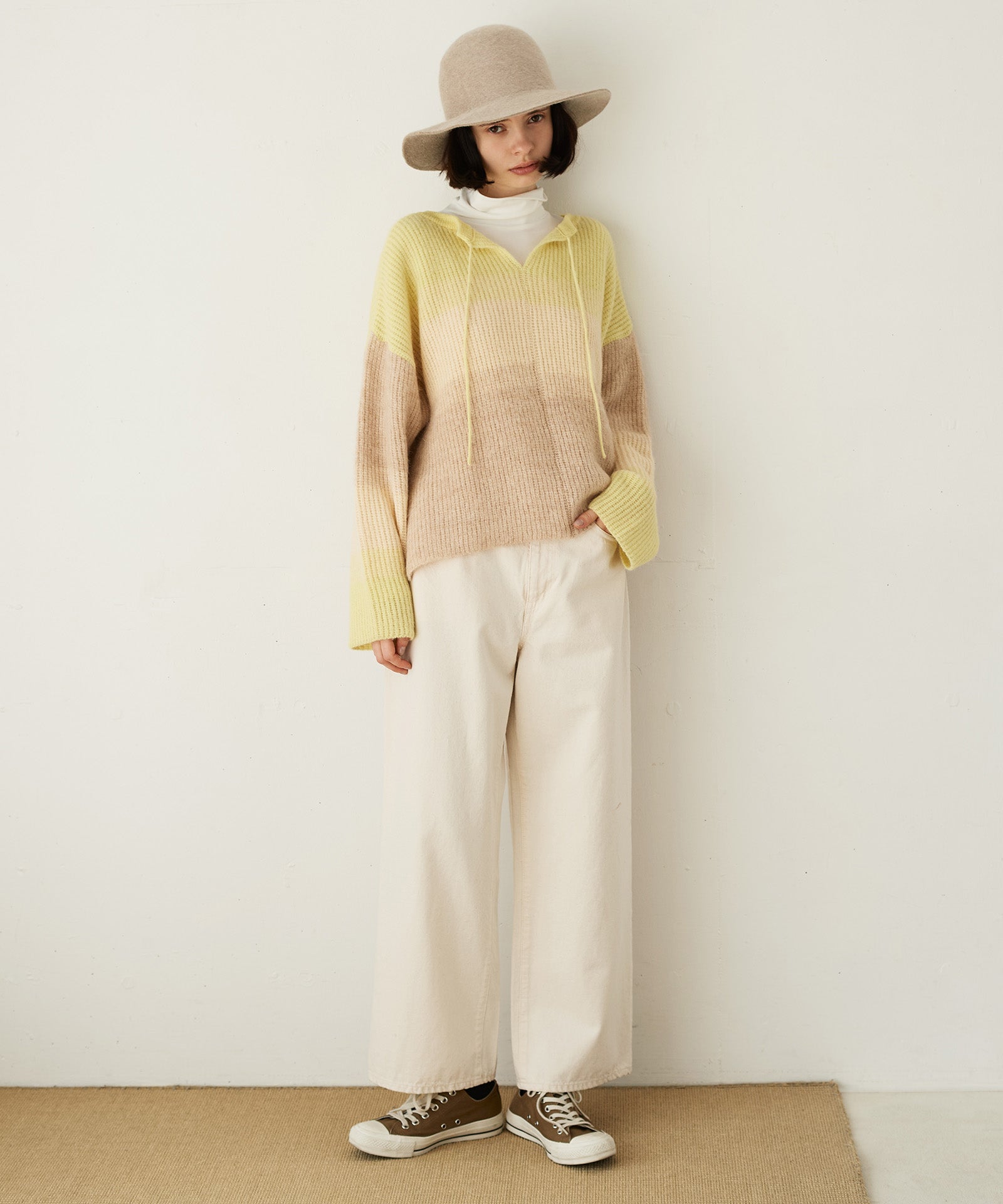 【Porter des boutons 】 別注モヘア2wayニット