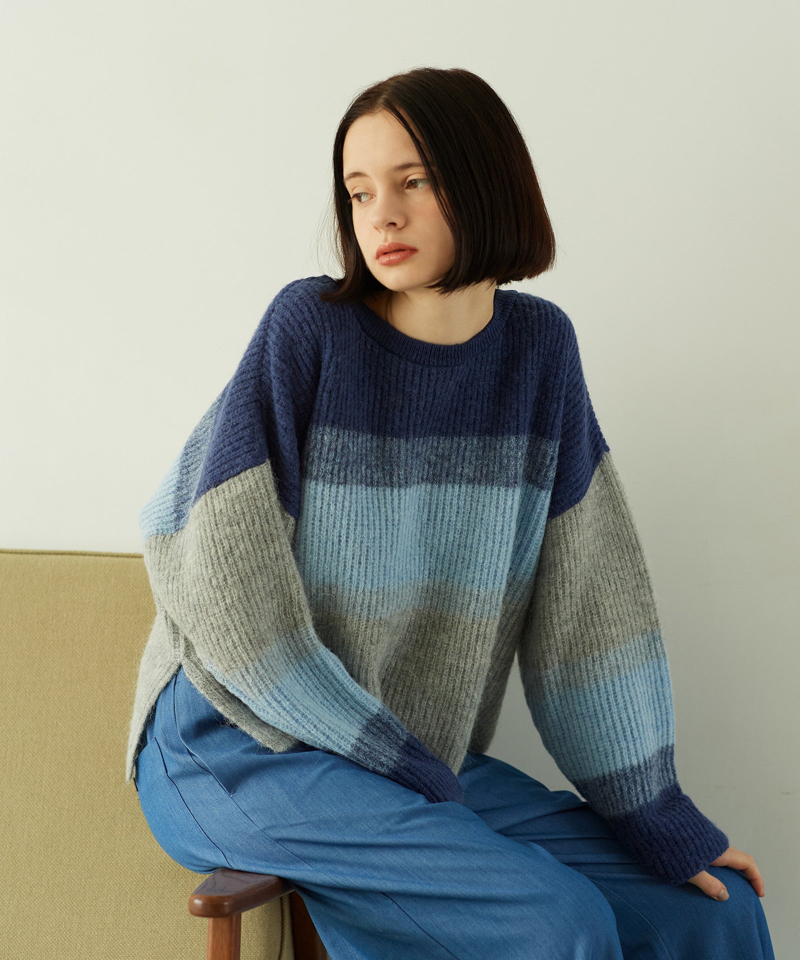 ＜11月下旬販売予定＞【Porter des boutons 】 別注モヘア2wayニット