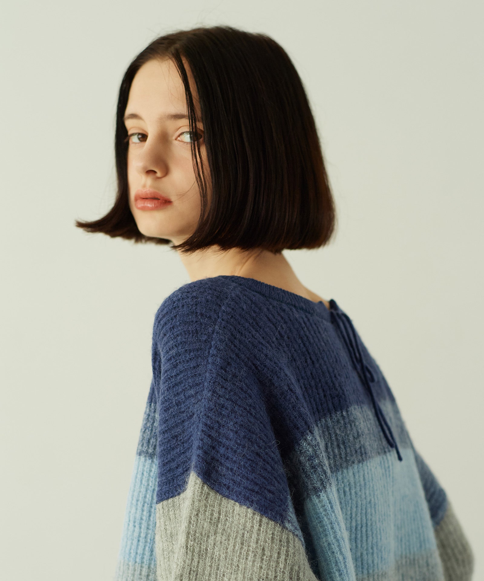 【Porter des boutons 】 別注モヘア2wayニット