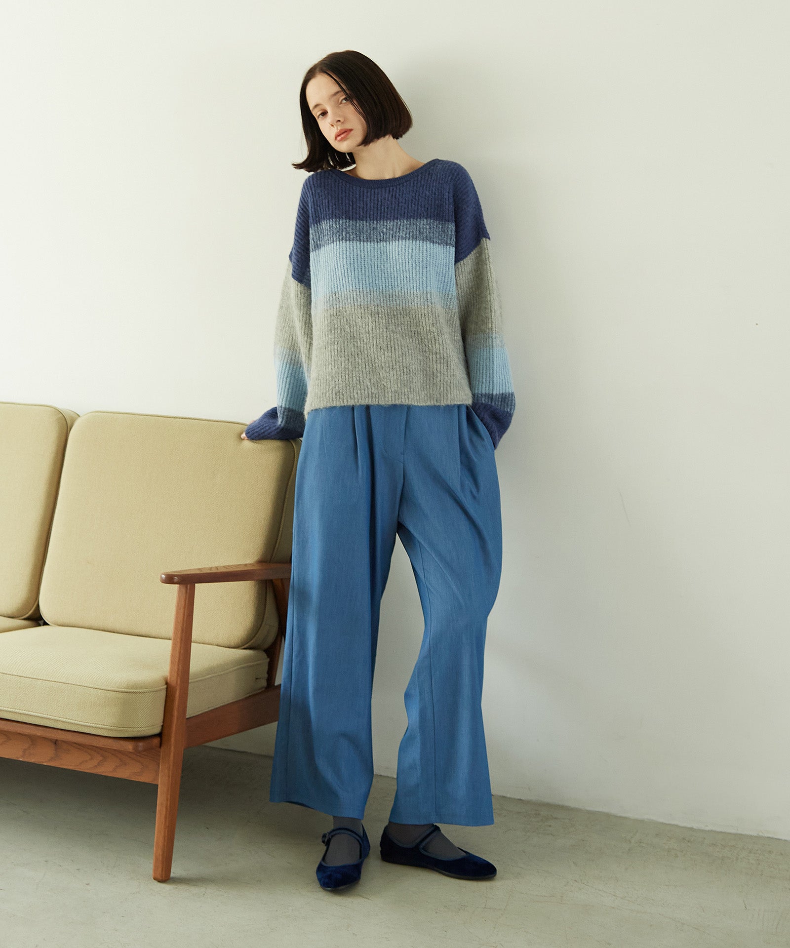 【Porter des boutons 】 別注モヘア2wayニット