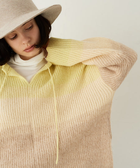 【Porter des boutons 】 別注モヘア2wayニット