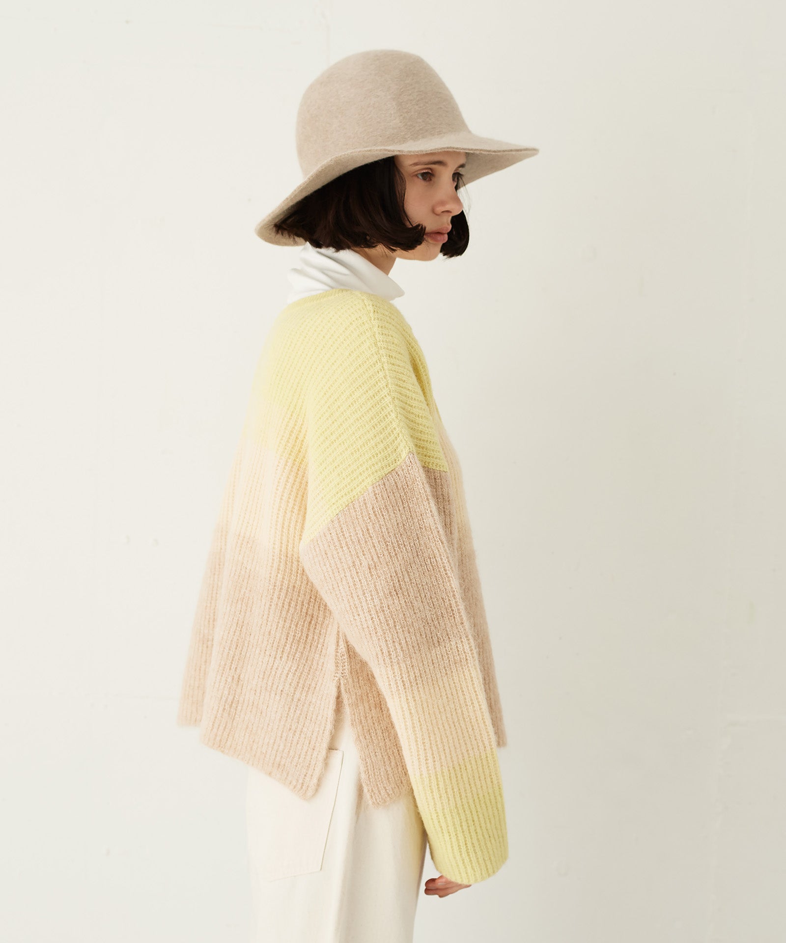 【Porter des boutons 】 別注モヘア2wayニット