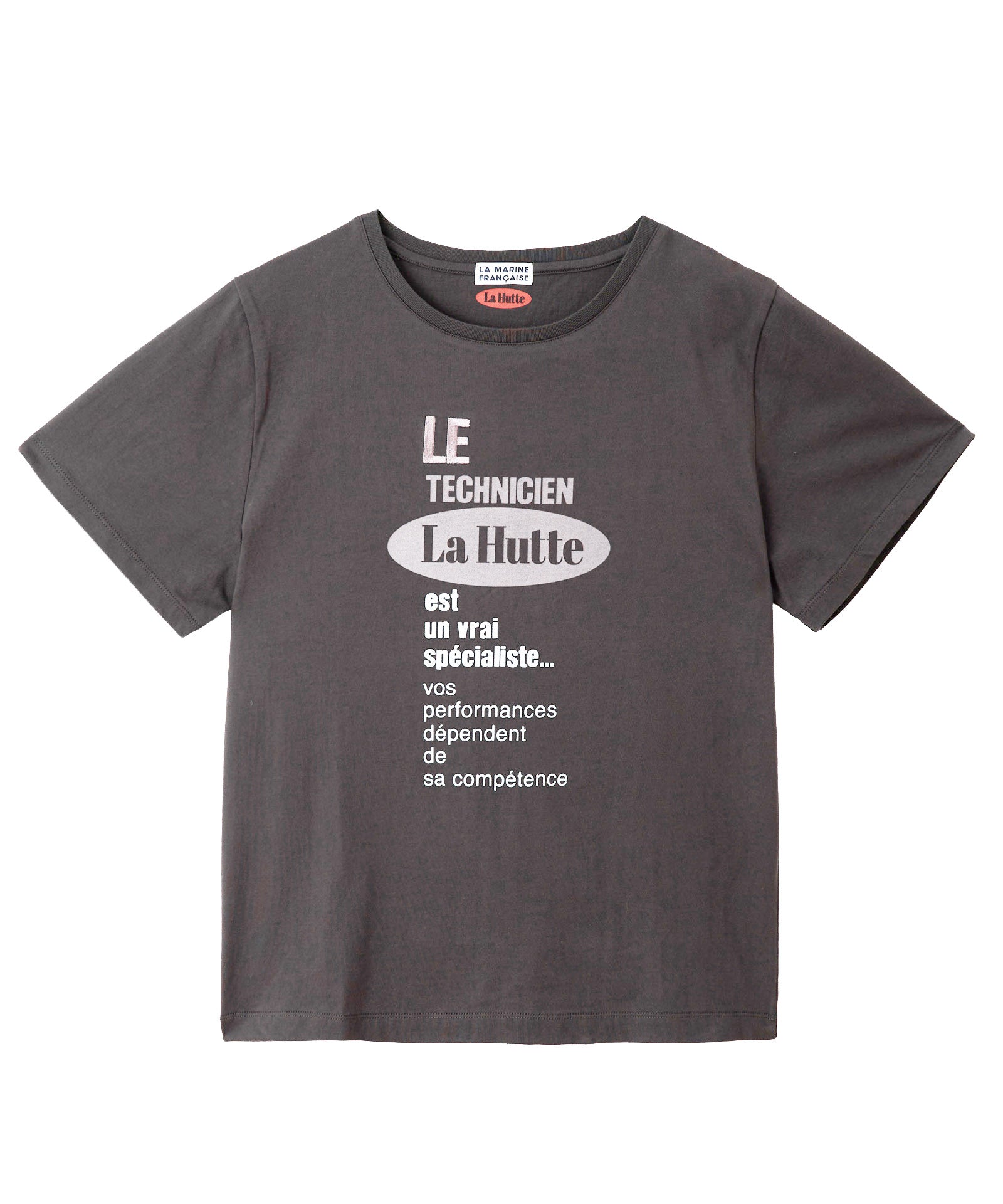 【LA HUTTE】26/-天竺ロゴ刺繍S/S TEE