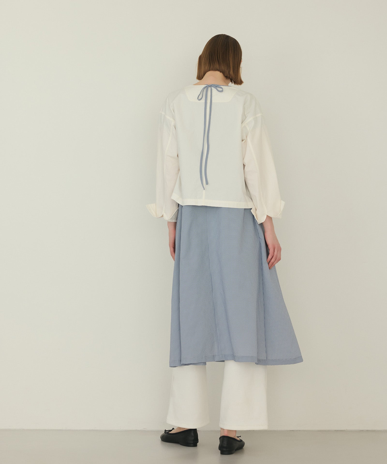 【THOUSAND MILE】FRENCH SLEEVE OP HIGH AIR PERMEABILITY CHECK