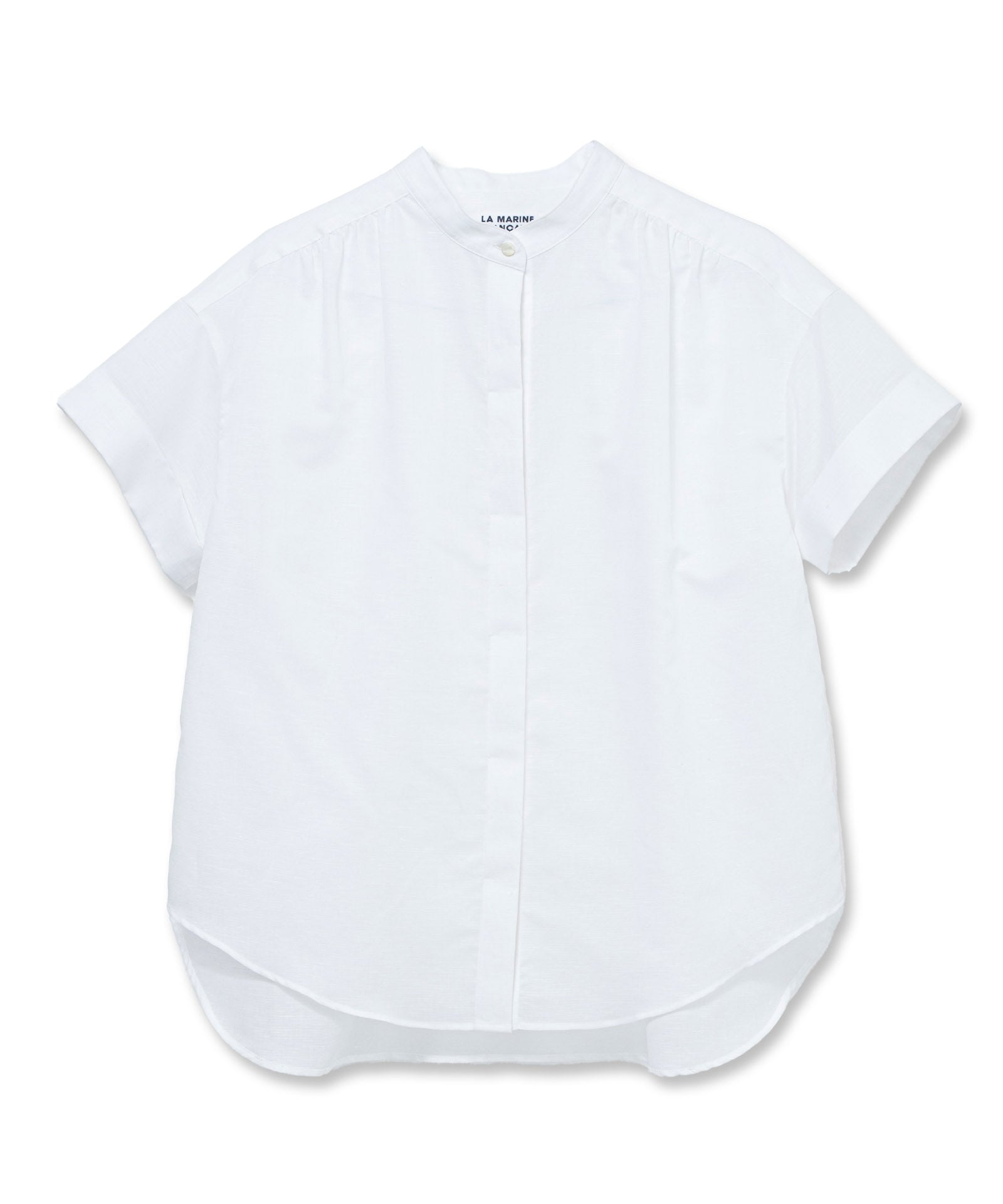 ＜5月発売予定＞コットンリネンバンドカラーシャツ