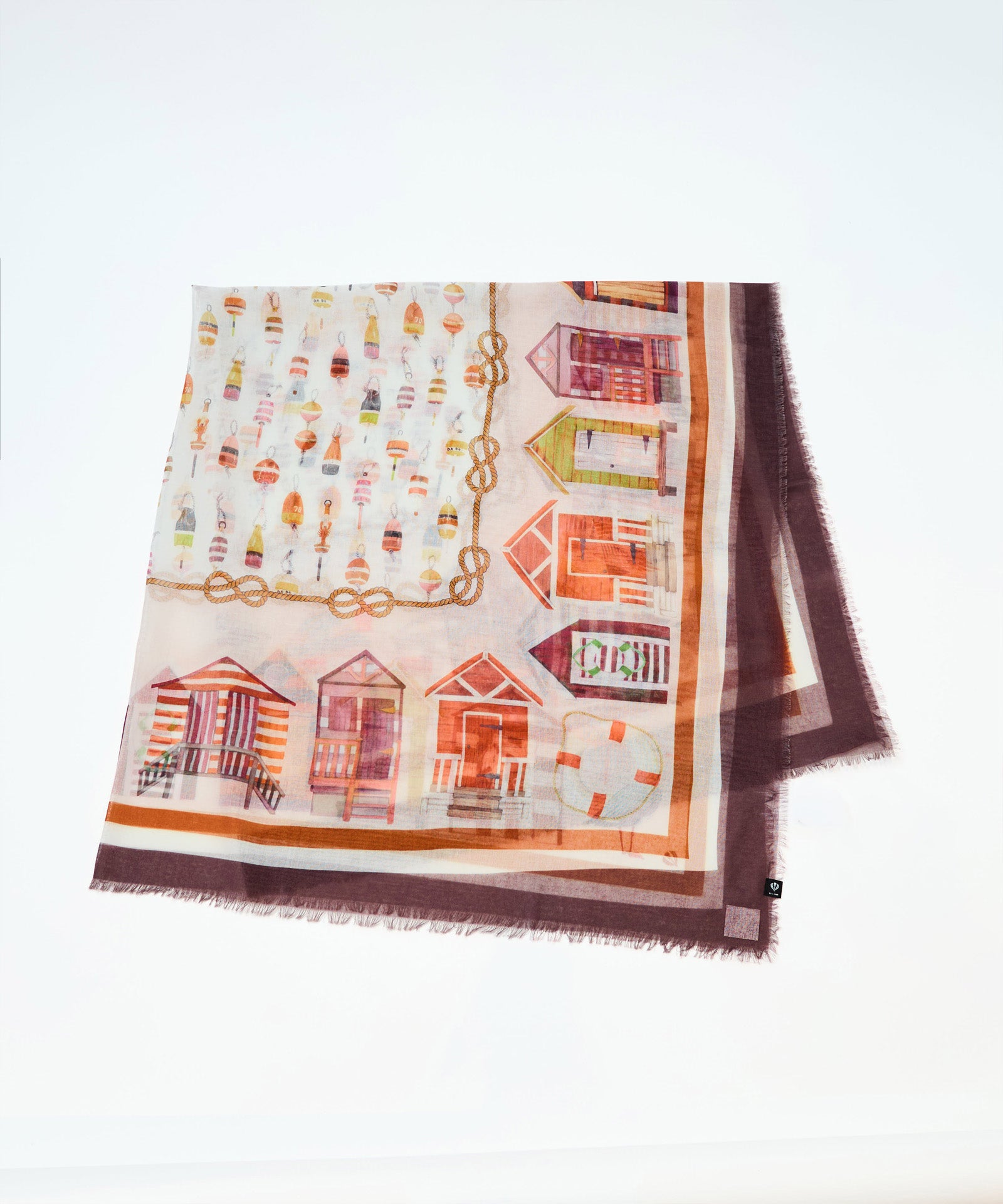 【V.Frass】地図柄大判スカーフ