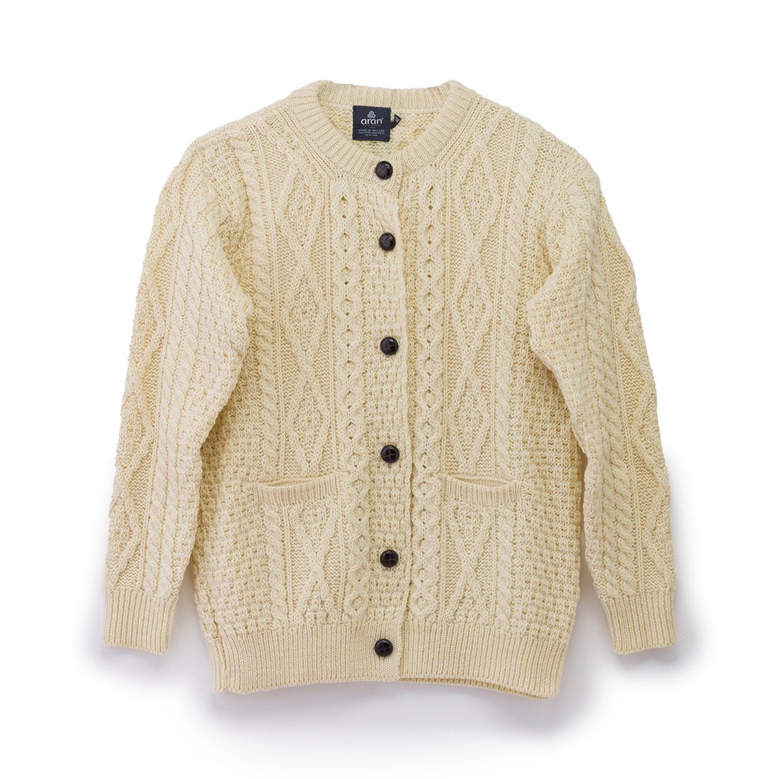 Aran Woollen Mills ボタンカーデ