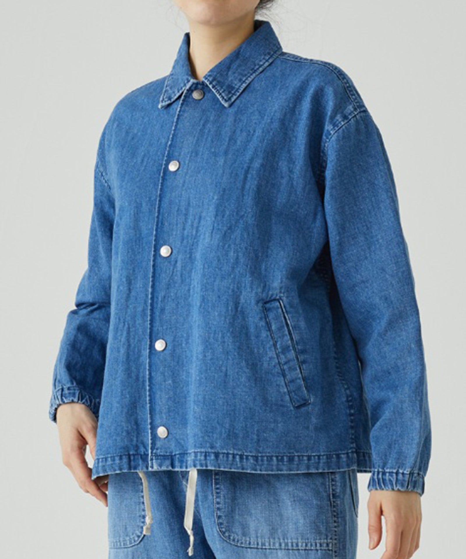 【caqu】linen coach JKT