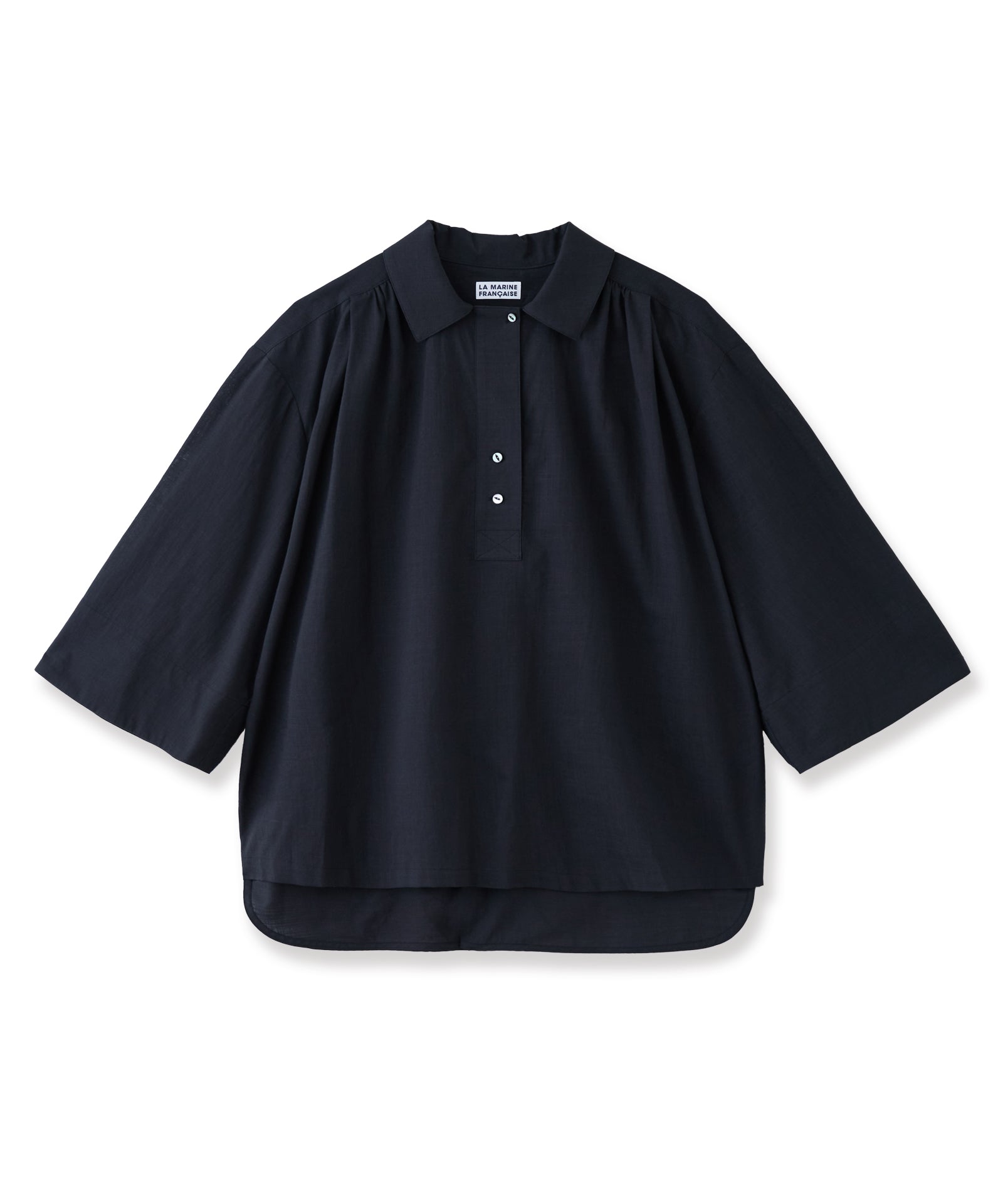 「LA MARINE FRANCAISE」 半袖ブラウス ONE SIZE ブラック レディース シャツ / ブラウス — LA MARINE FRANCAISE