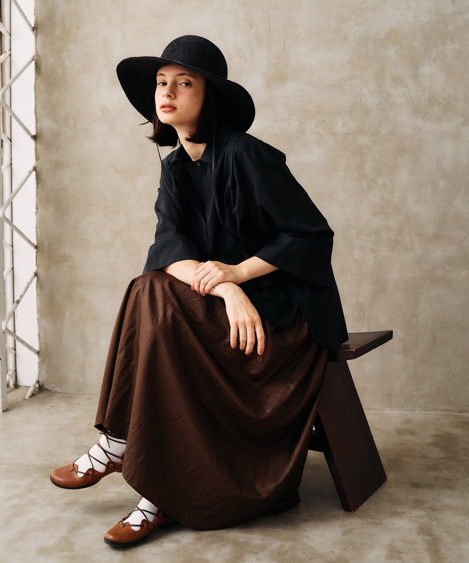 《予約》dot et noir スキッパーブラウス