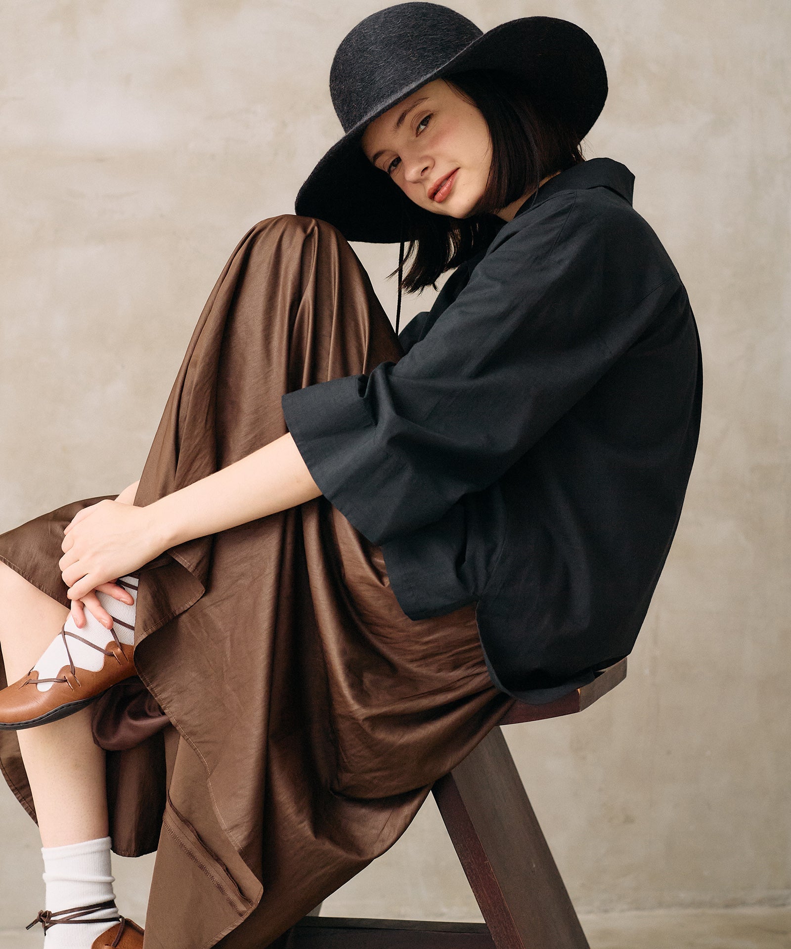 《予約》dot et noir スキッパーブラウス