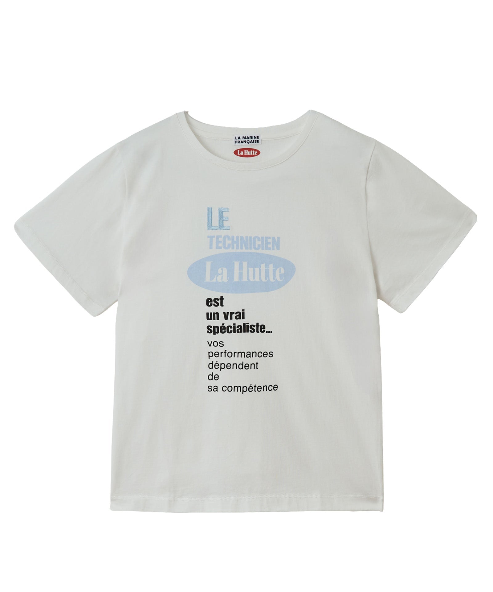 【LA HUTTE】26/-天竺ロゴ刺繍S/S TEE