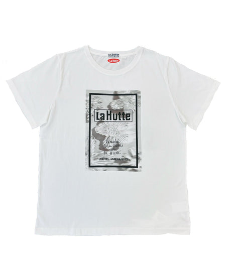 【LA HUTTE】26/-天竺フラワープリントS/S TEE