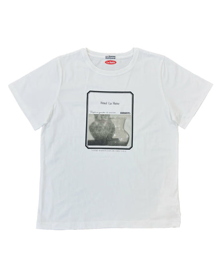 【LA HUTTE】26/-天竺ボトルプリントS/S TEE