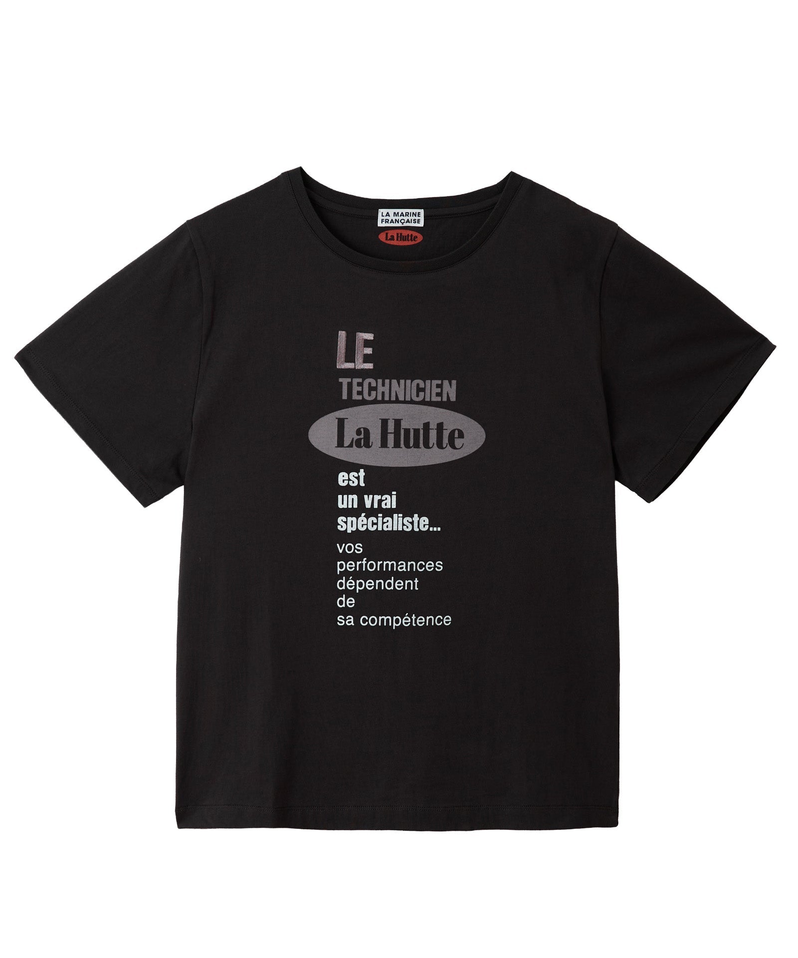 【LA HUTTE】26/-天竺ロゴ刺繍S/S TEE
