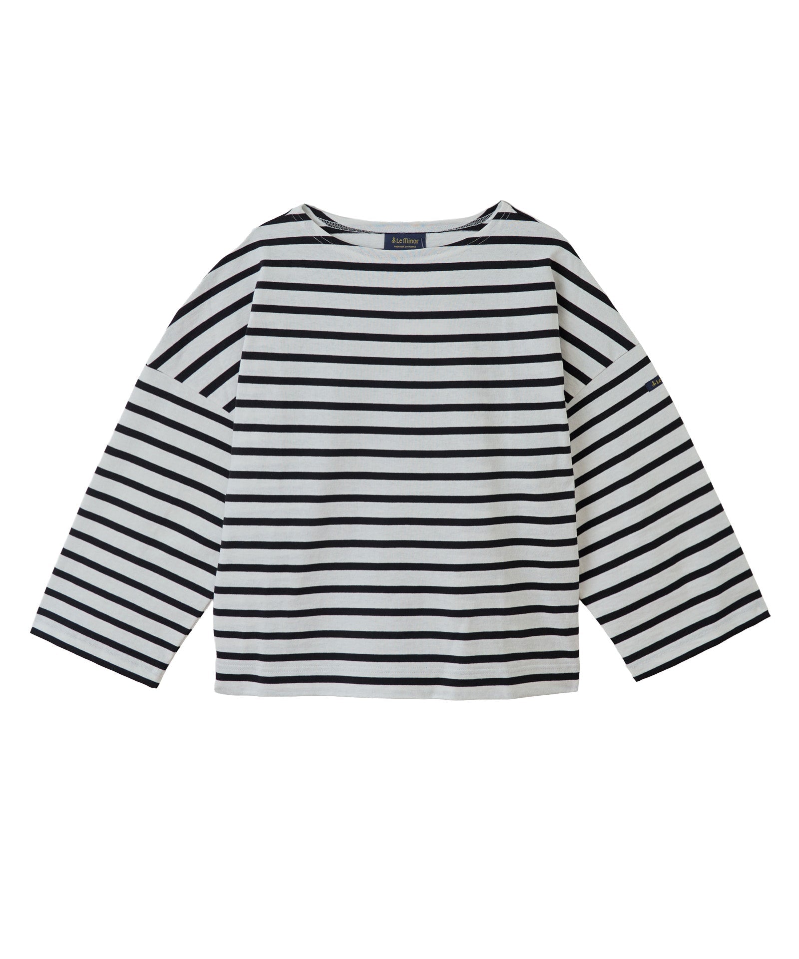 【Le Minor】8部袖ボーダーカットソー