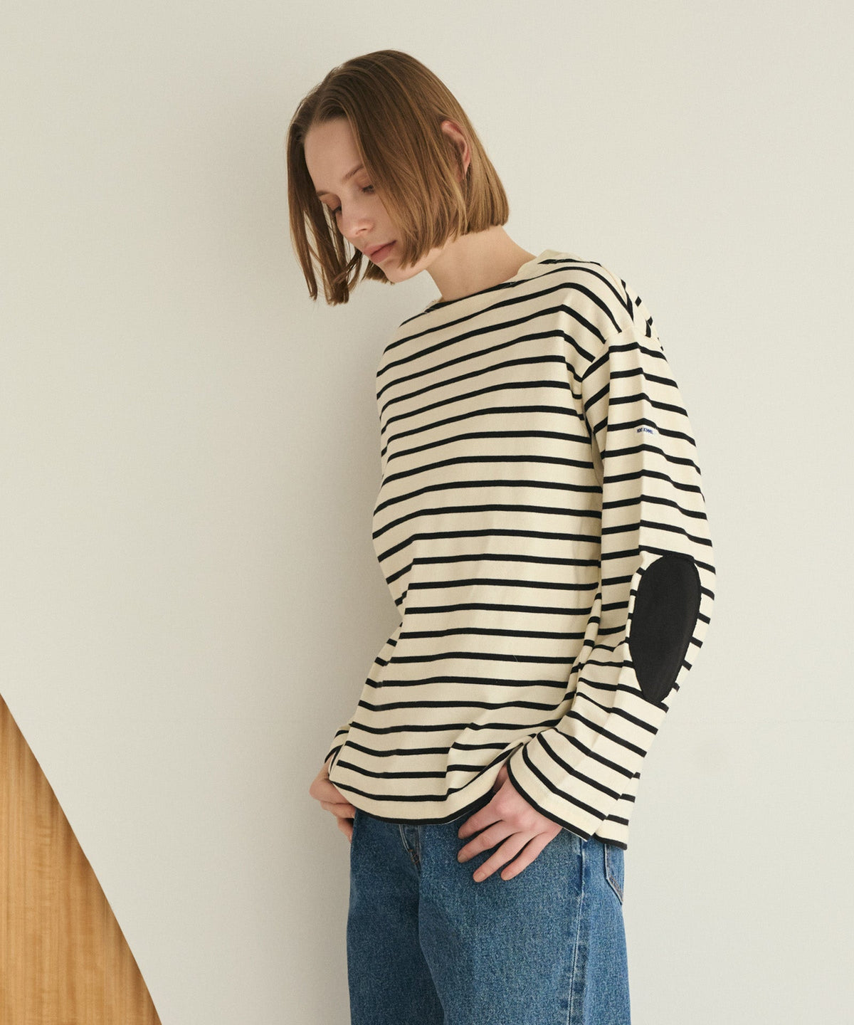 MONT KEMMEL別注】エルボーパッチボーダープルオーバー — LA MARINE