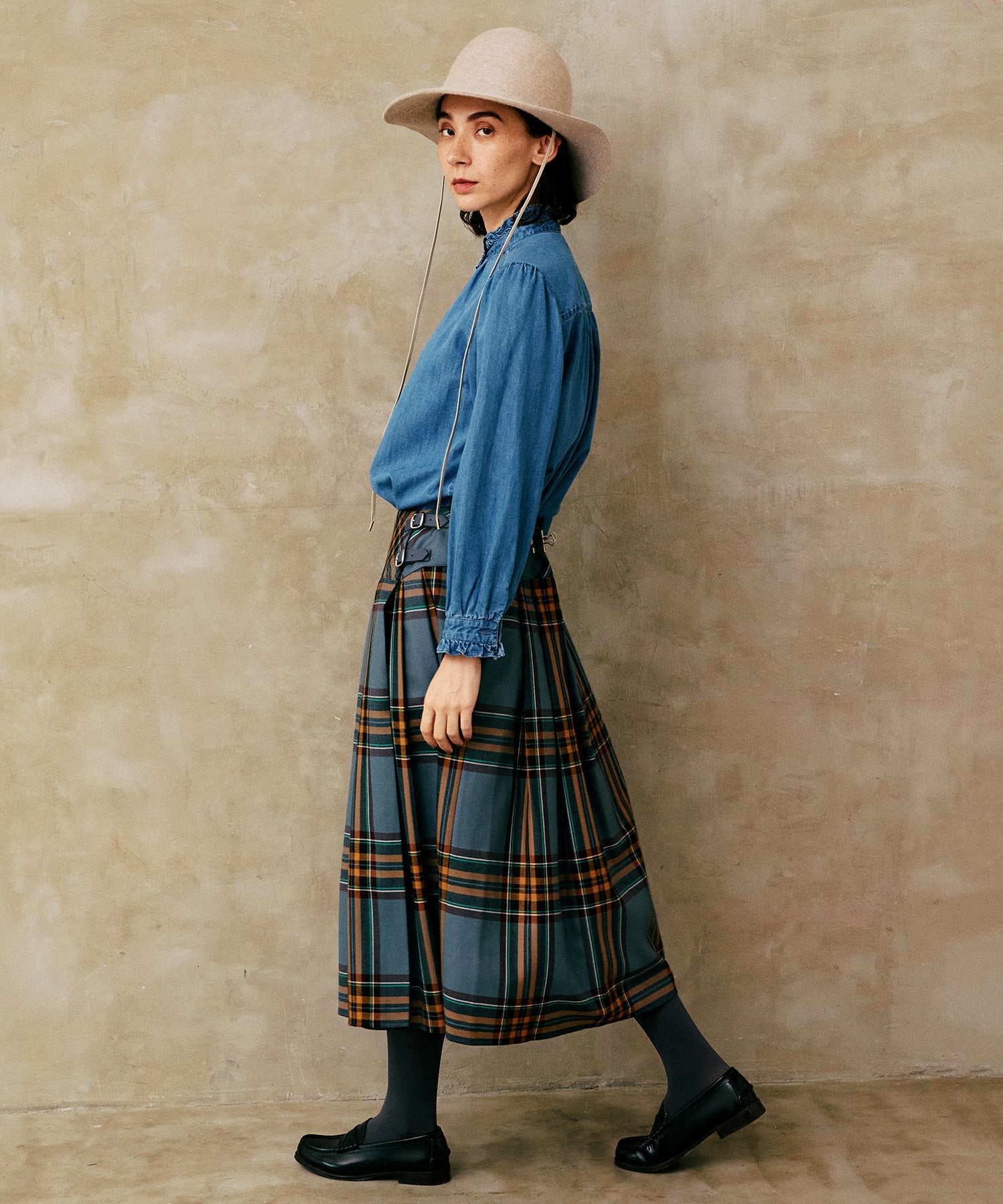 【O'Neil of Dublin】BASQUE SWING SKirt チェック
