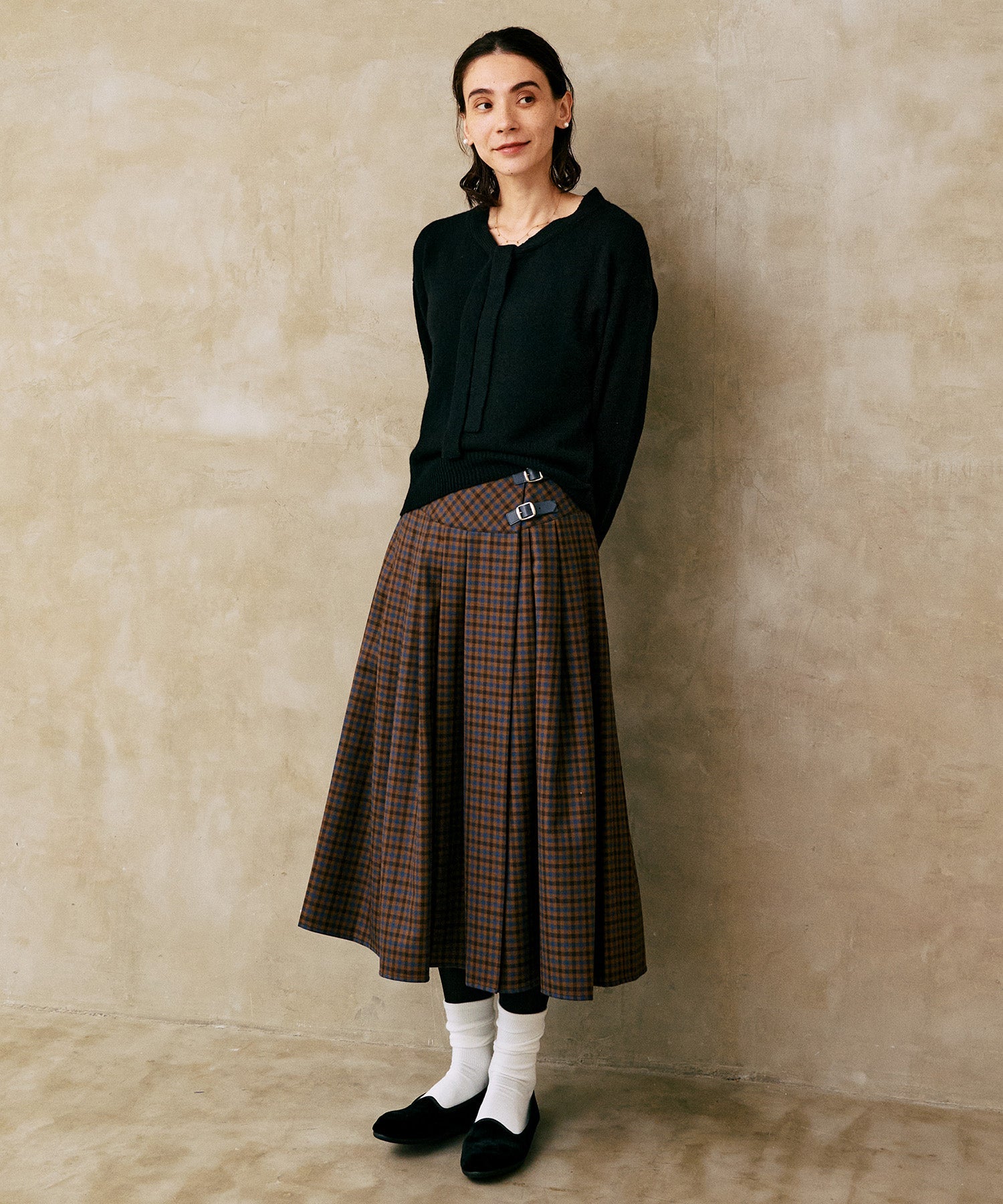 【O'Neil of Dublin】BASQUE SWING SKirt チェック
