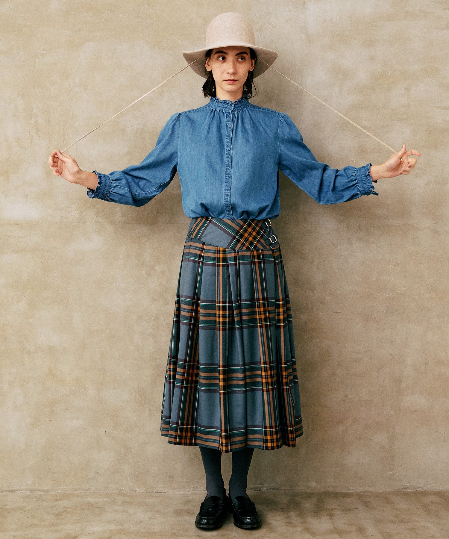 【O'Neil of Dublin】BASQUE SWING SKirt チェック