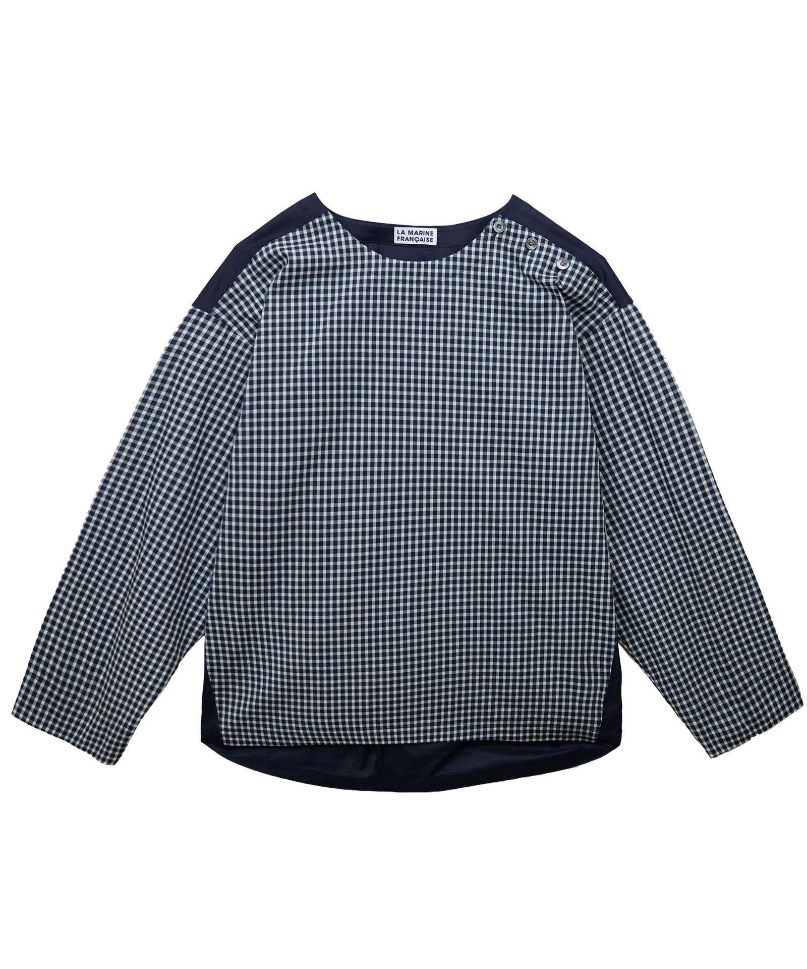 リバティプリントラウンドヘムブラウス