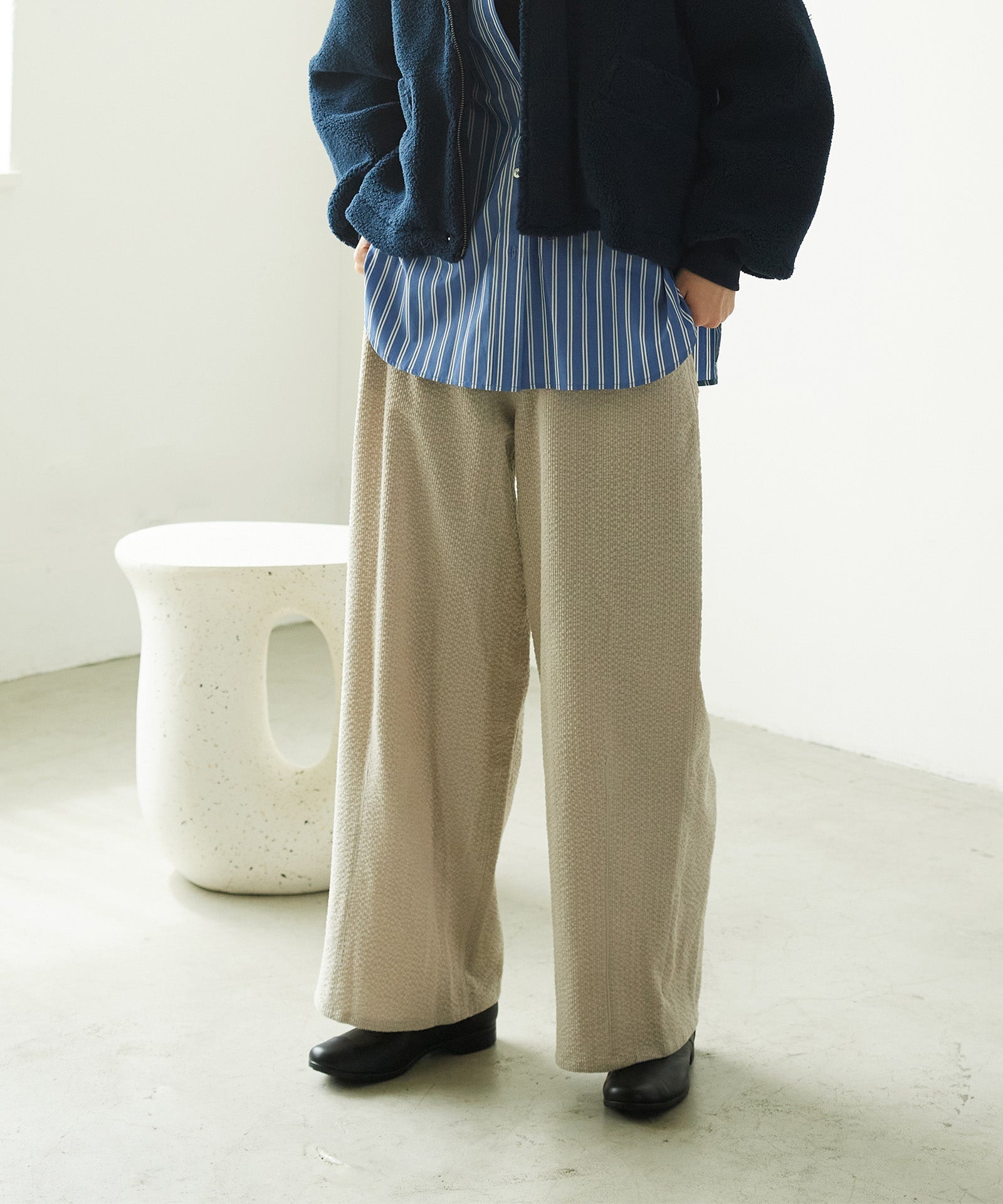 サッカーコーデュロイワイドパンツ