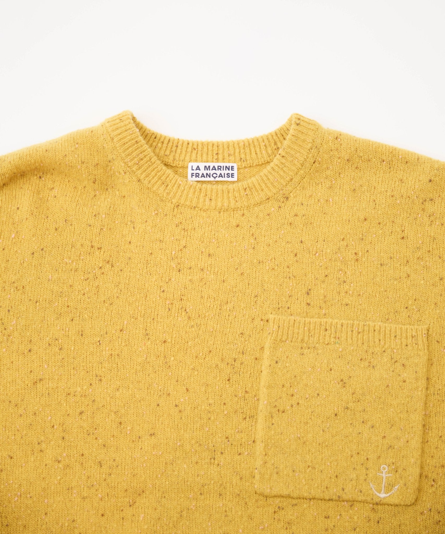 ネップウールクルーネックニット