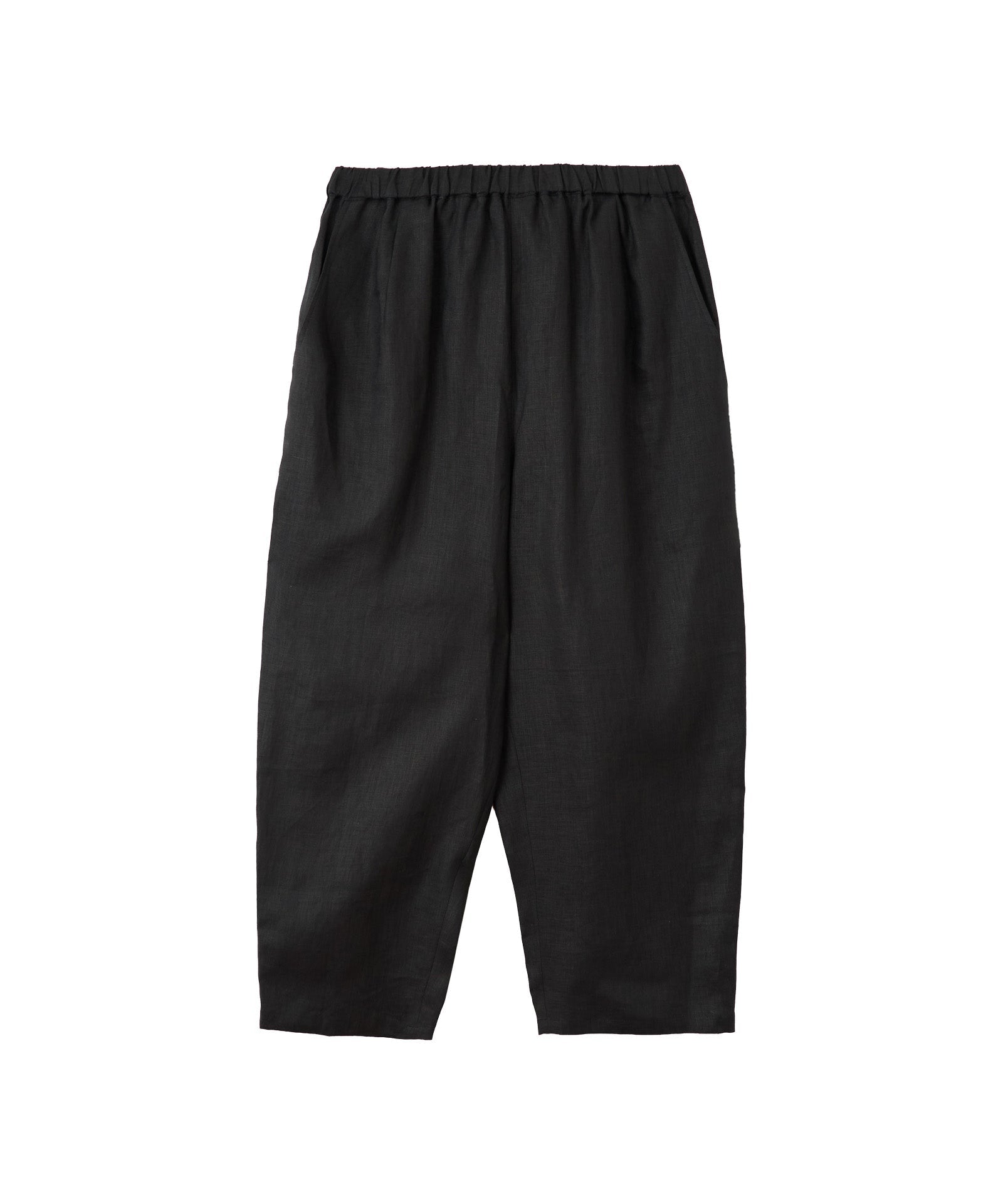 ウォッシャブルリネンバレルクロップドパンツ