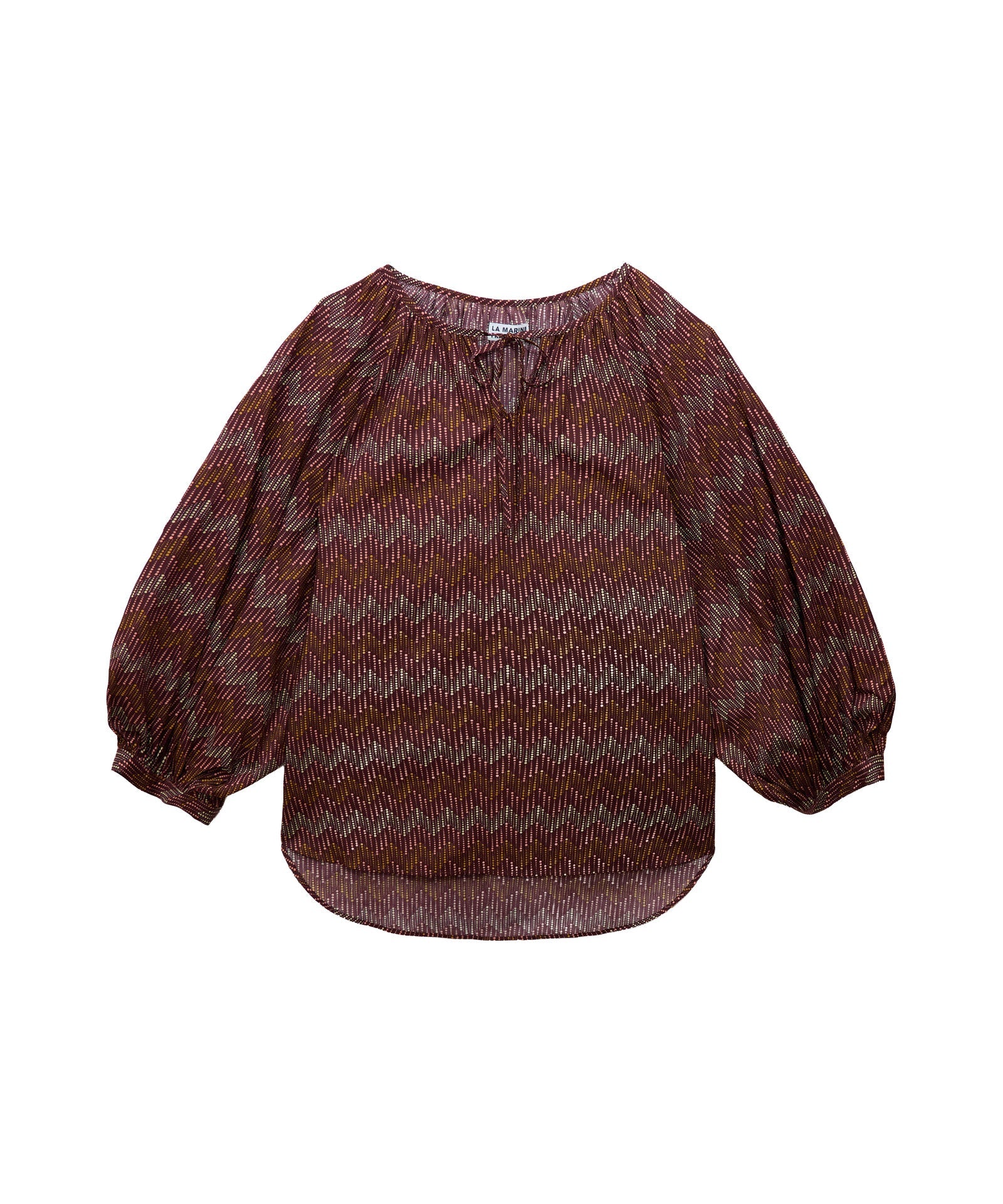 リバティプリントボリュームスリーブブラウス