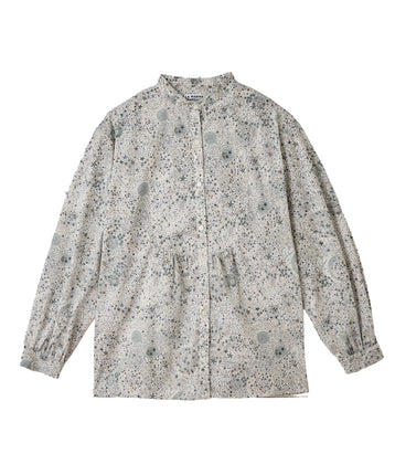 リバティプリントスタンドブラウス