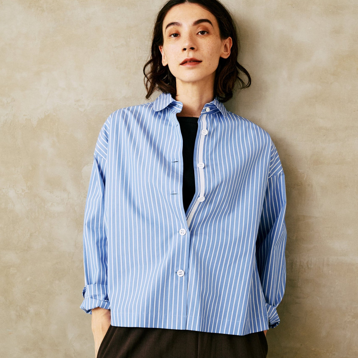 ラウンドカラーストライプシャツ — LA MARINE FRANCAISE