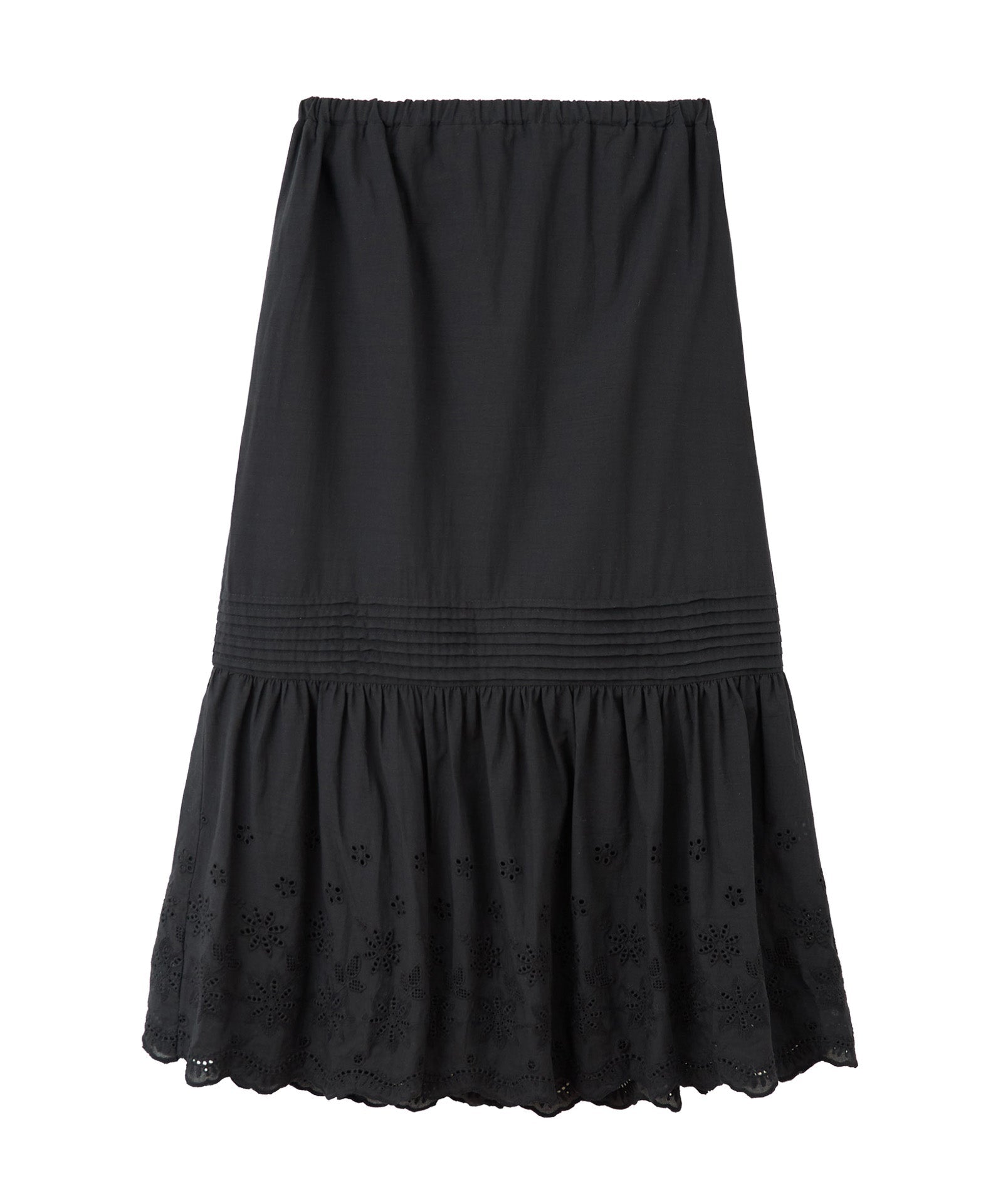エンブロイダリーレースロングスカート