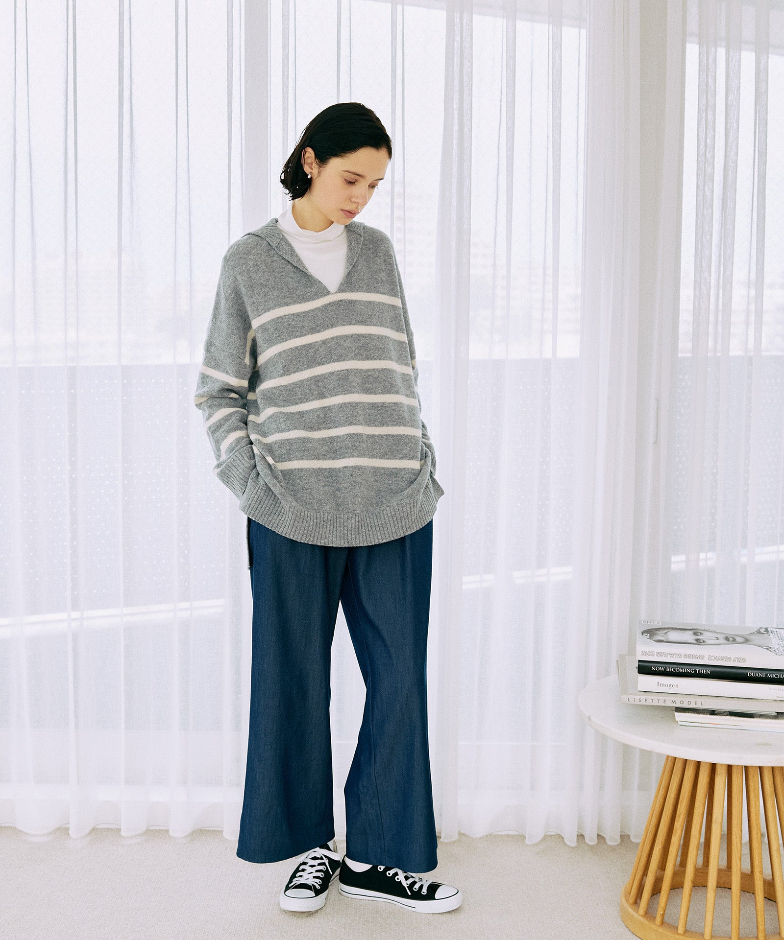 セーラーロングニット