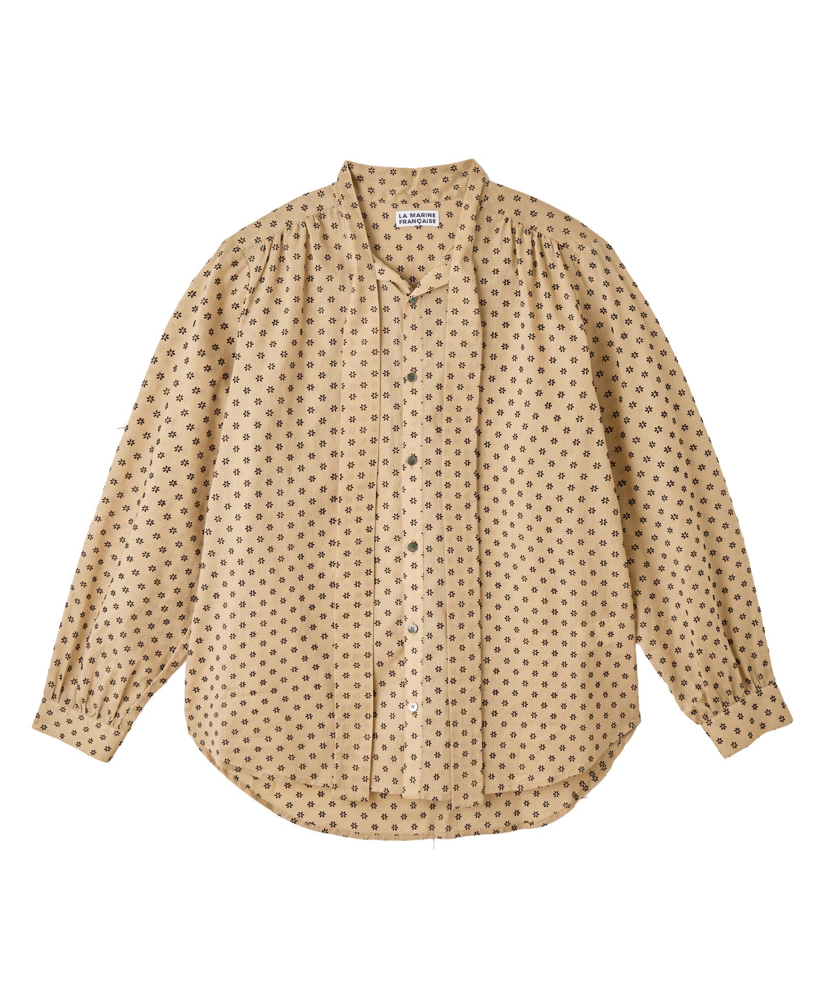 別注フロッキープリントボウタイブラウス