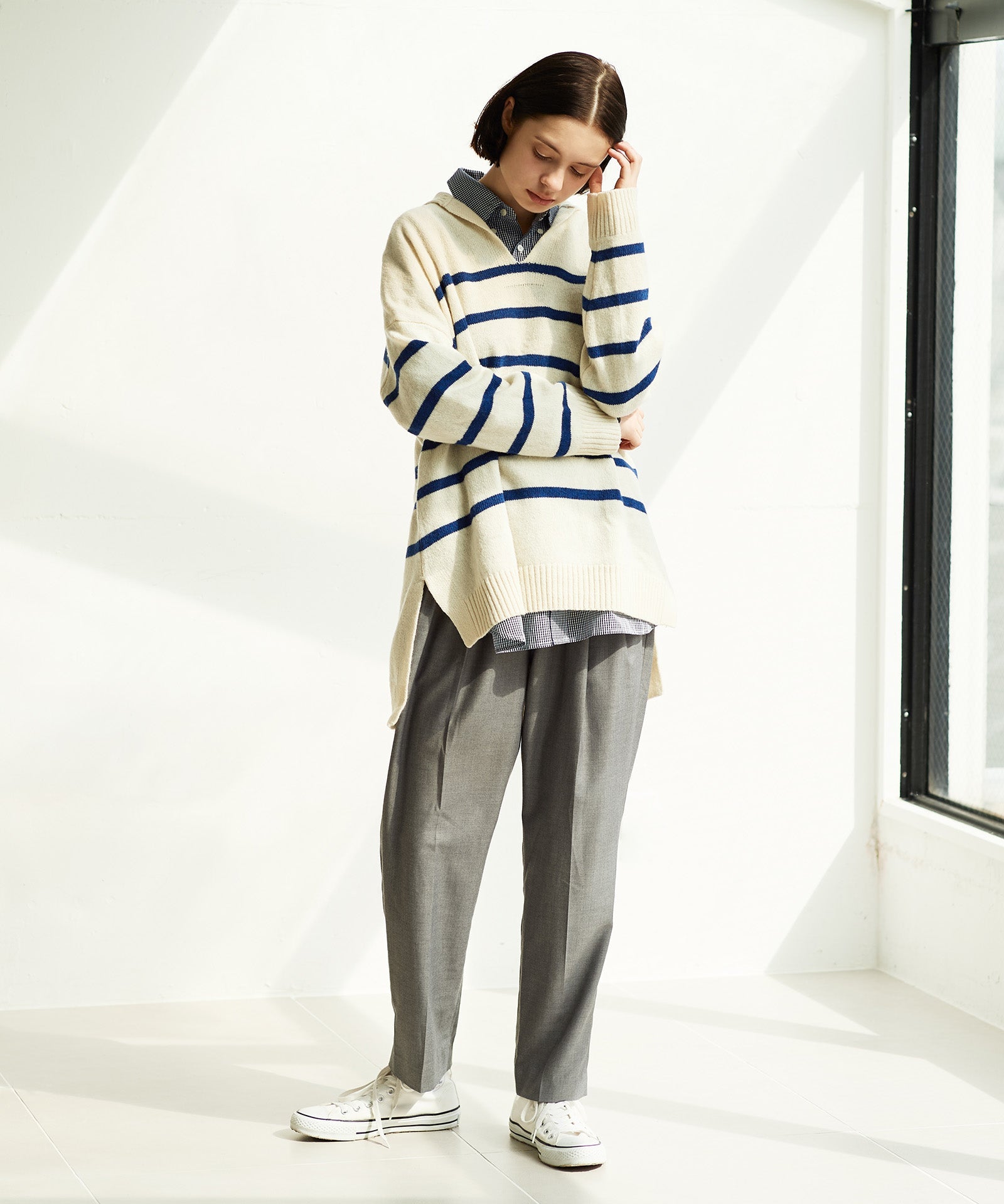 セーラーロングニット