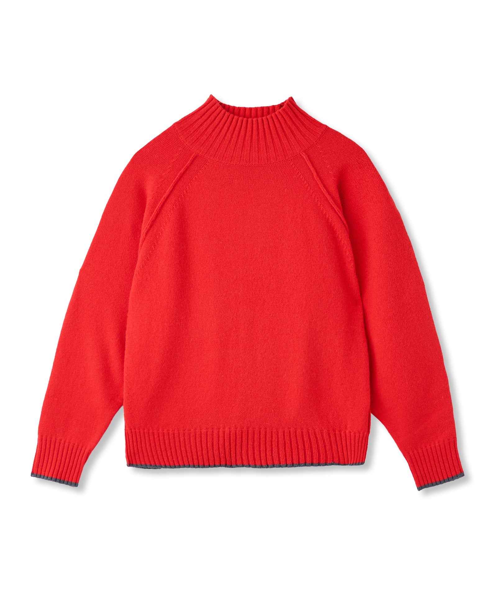 オフタートルバイカラーニット