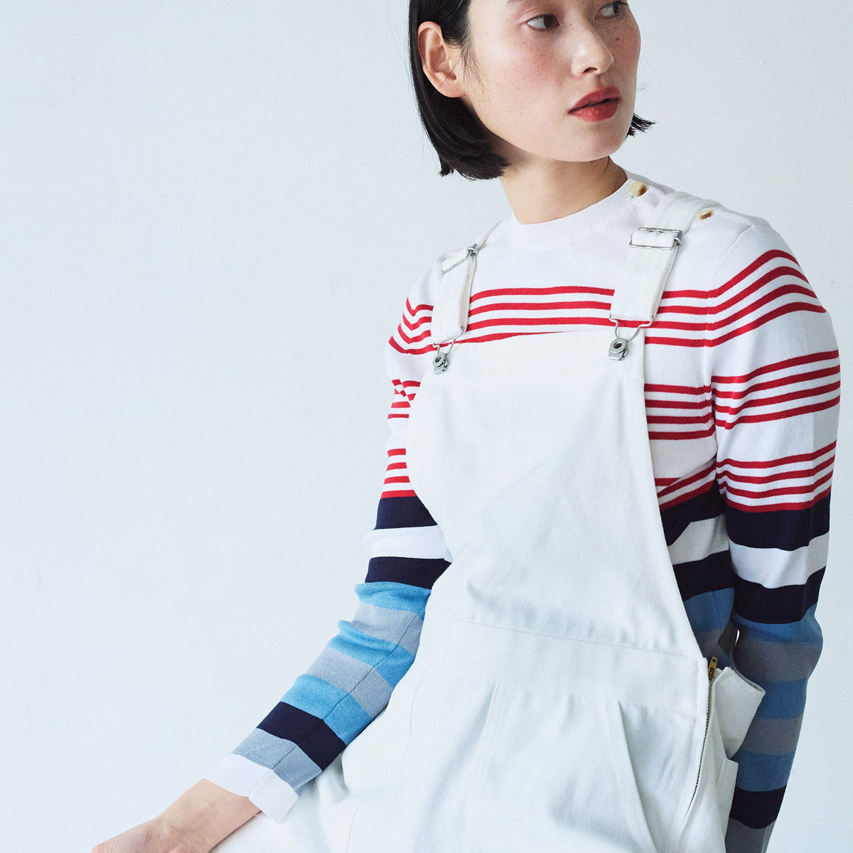 ショルダーボタンボーダーニット — LA MARINE FRANCAISE