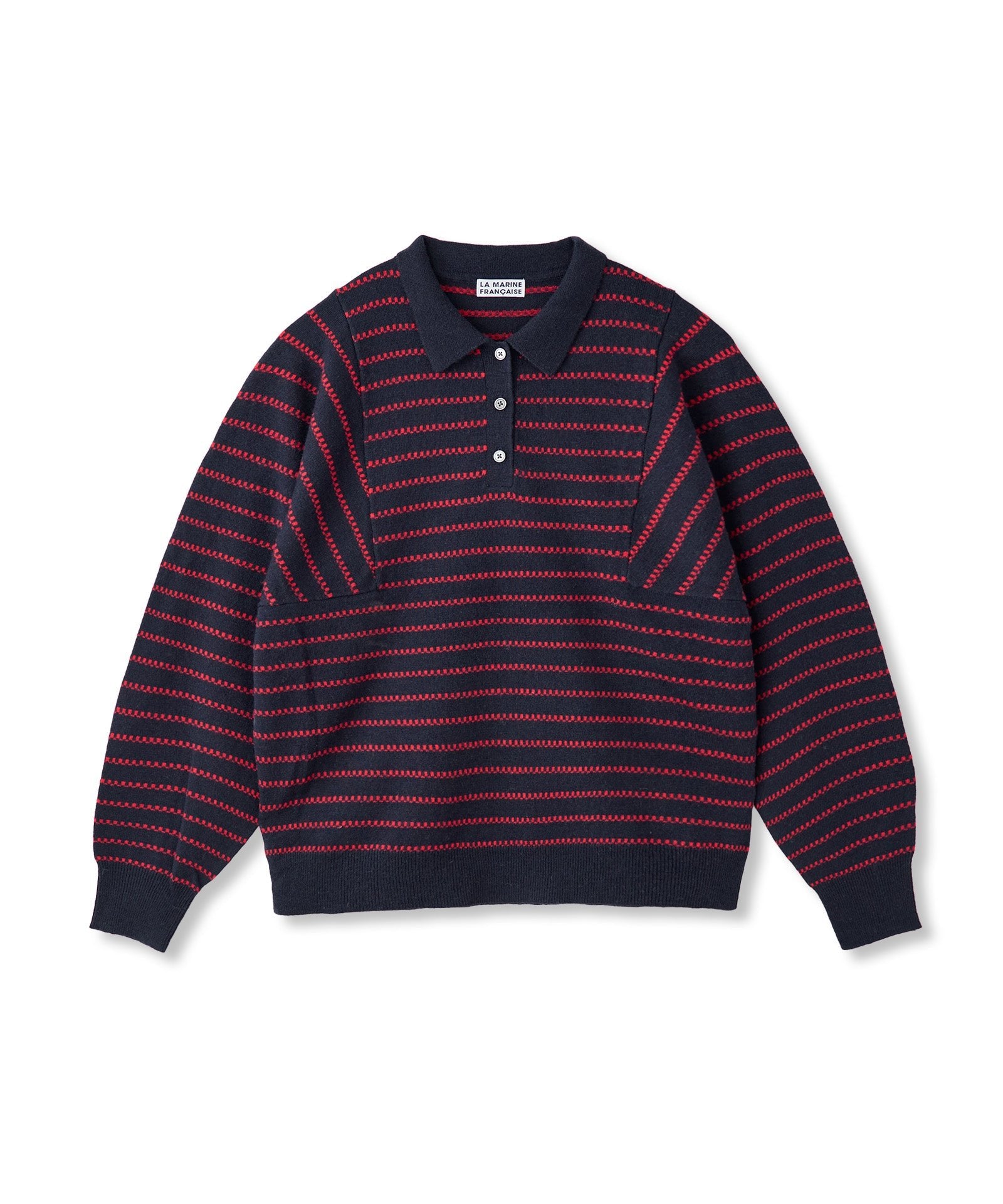 ボーダージャガードポロプルオーバー