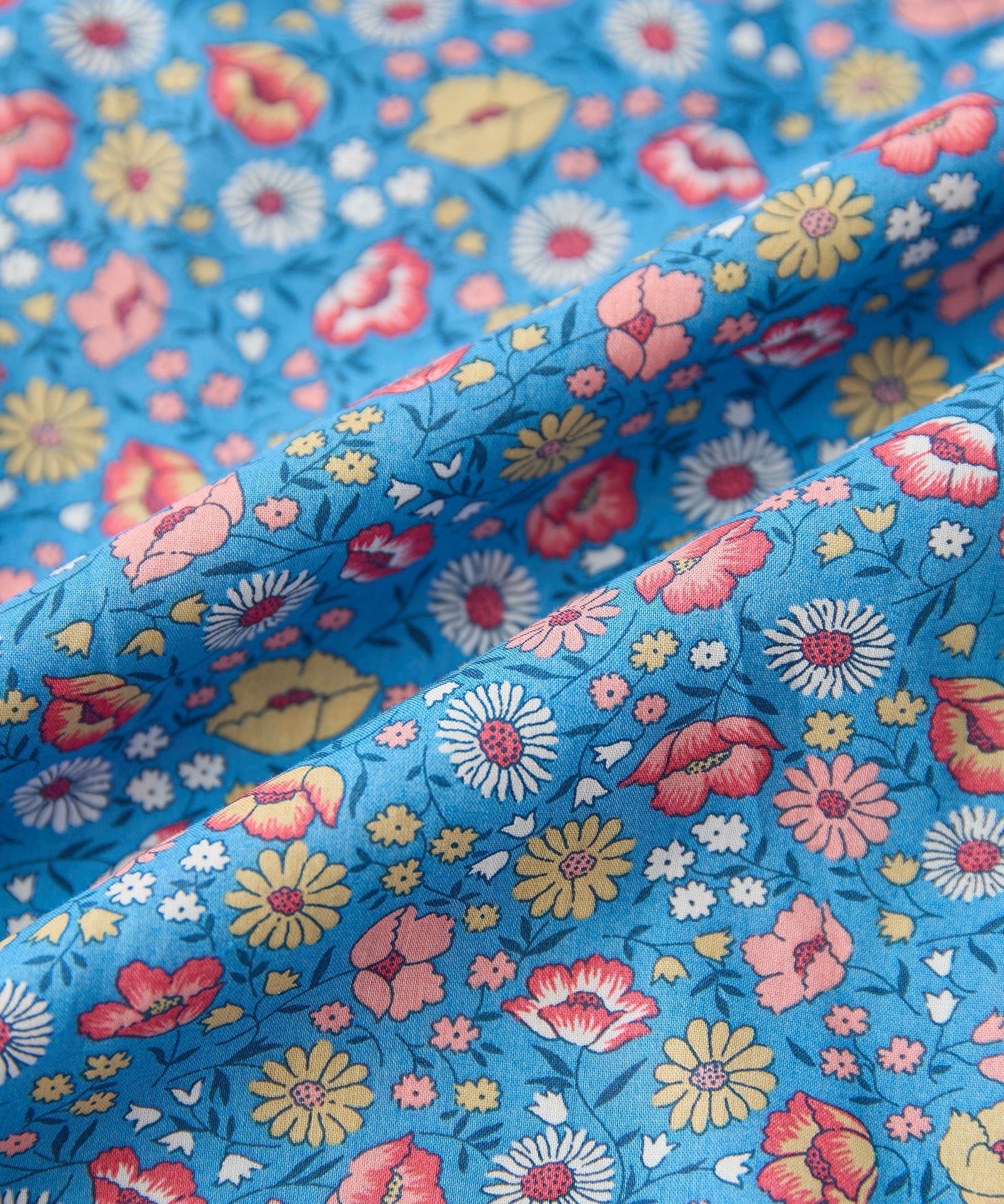 リバティプリントスタンドブラウス