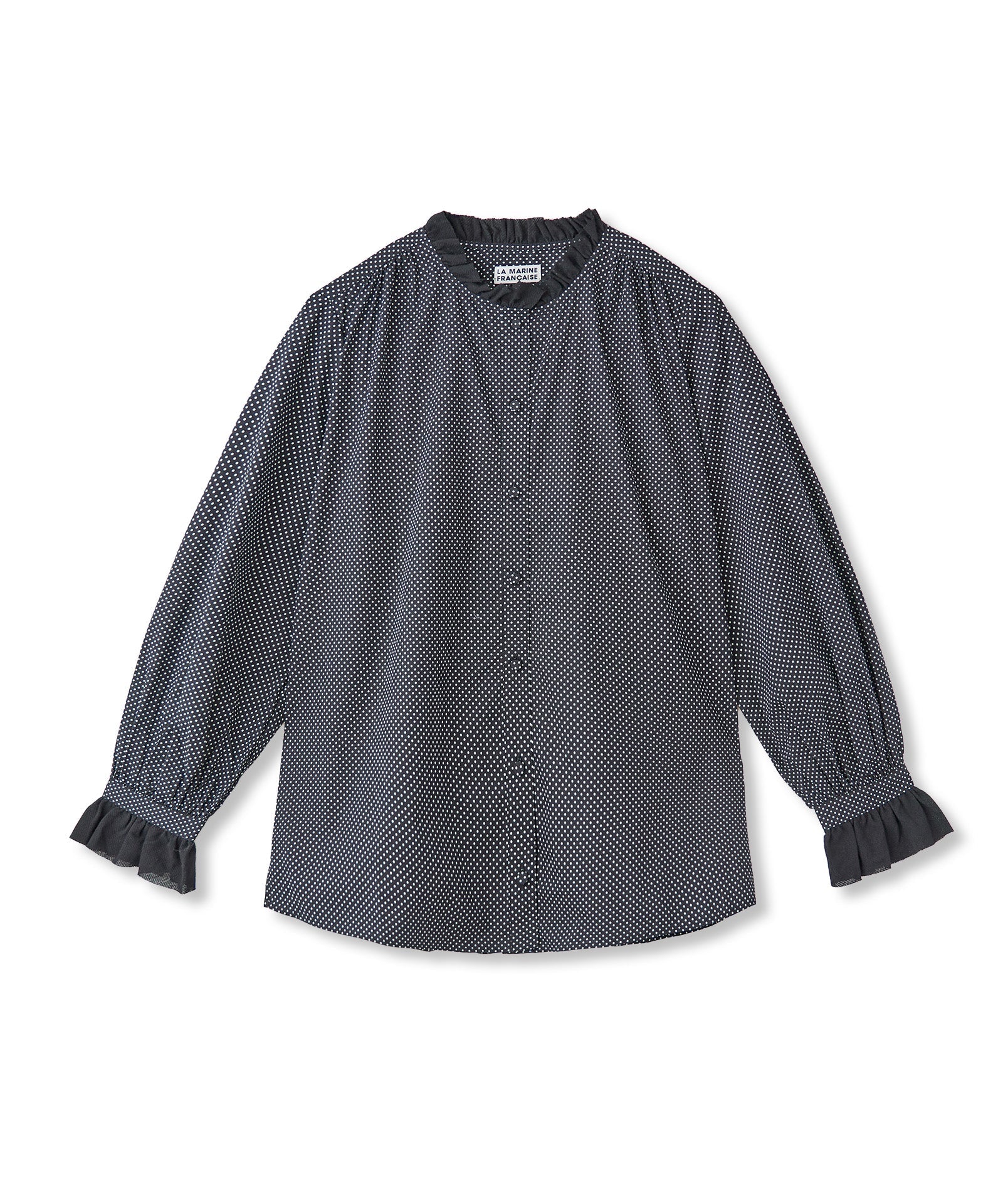 チュールフリルギャザーブラウス